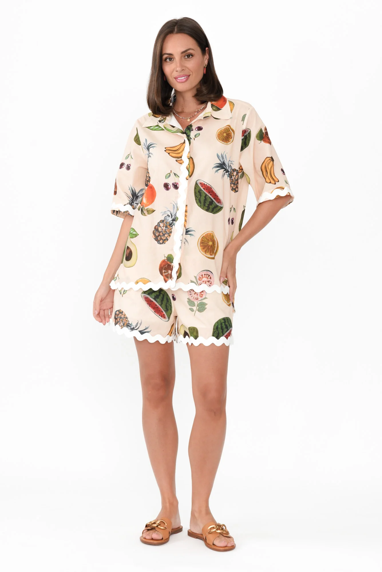 Hera Blush Fruity Linen Cotton Shirt