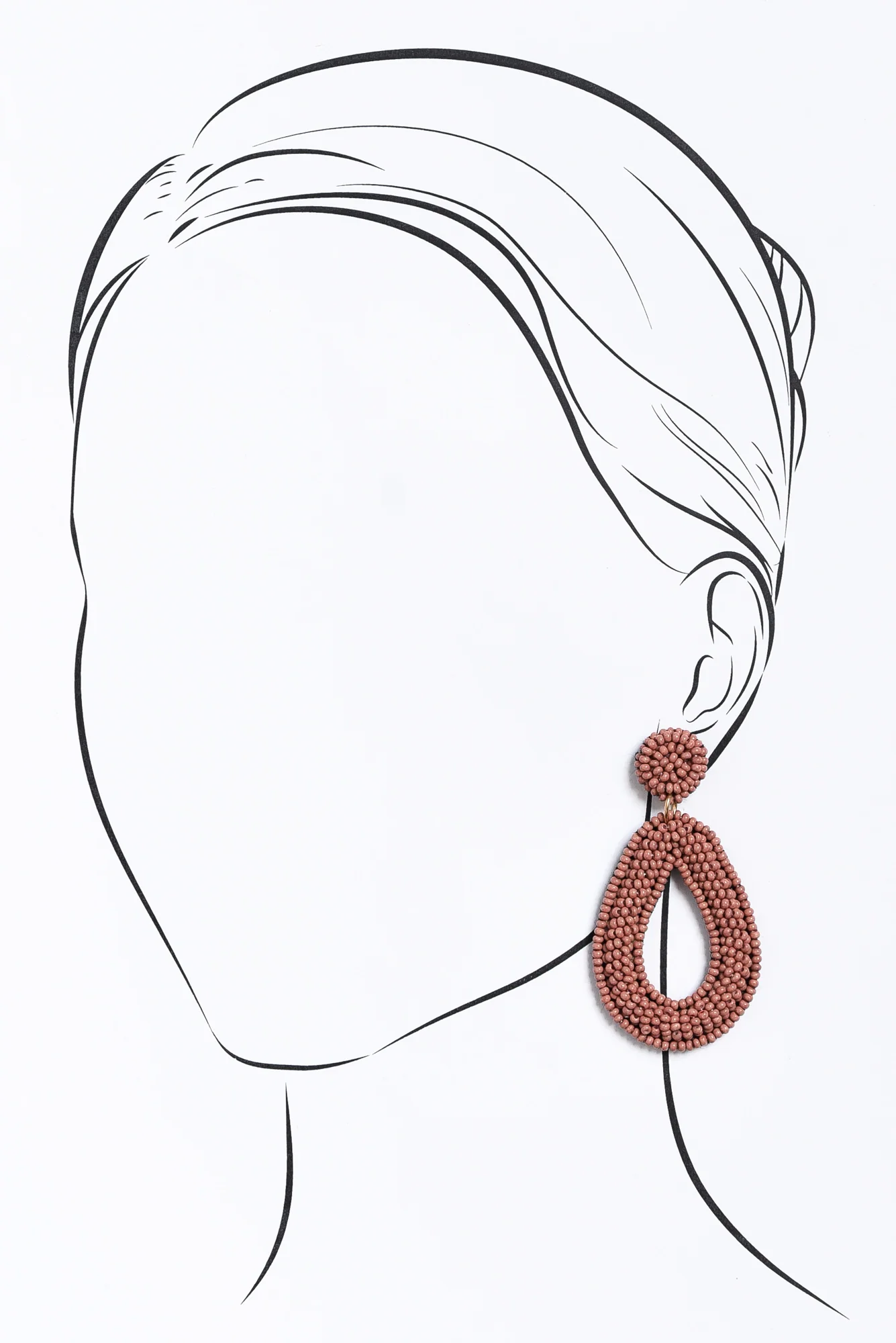 Wolfe Pink Beaded Drop Earrings