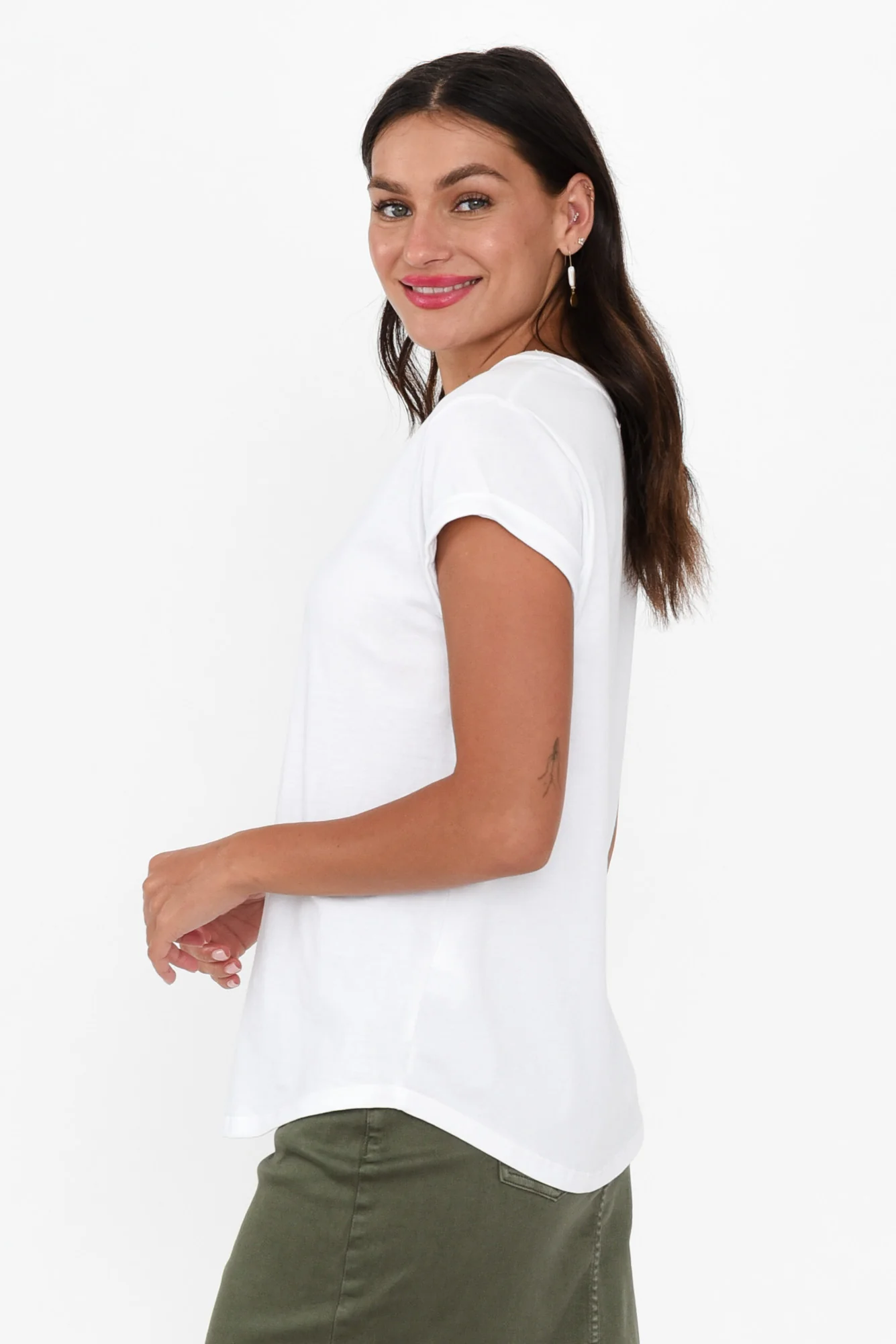 Manly White Cotton Tee