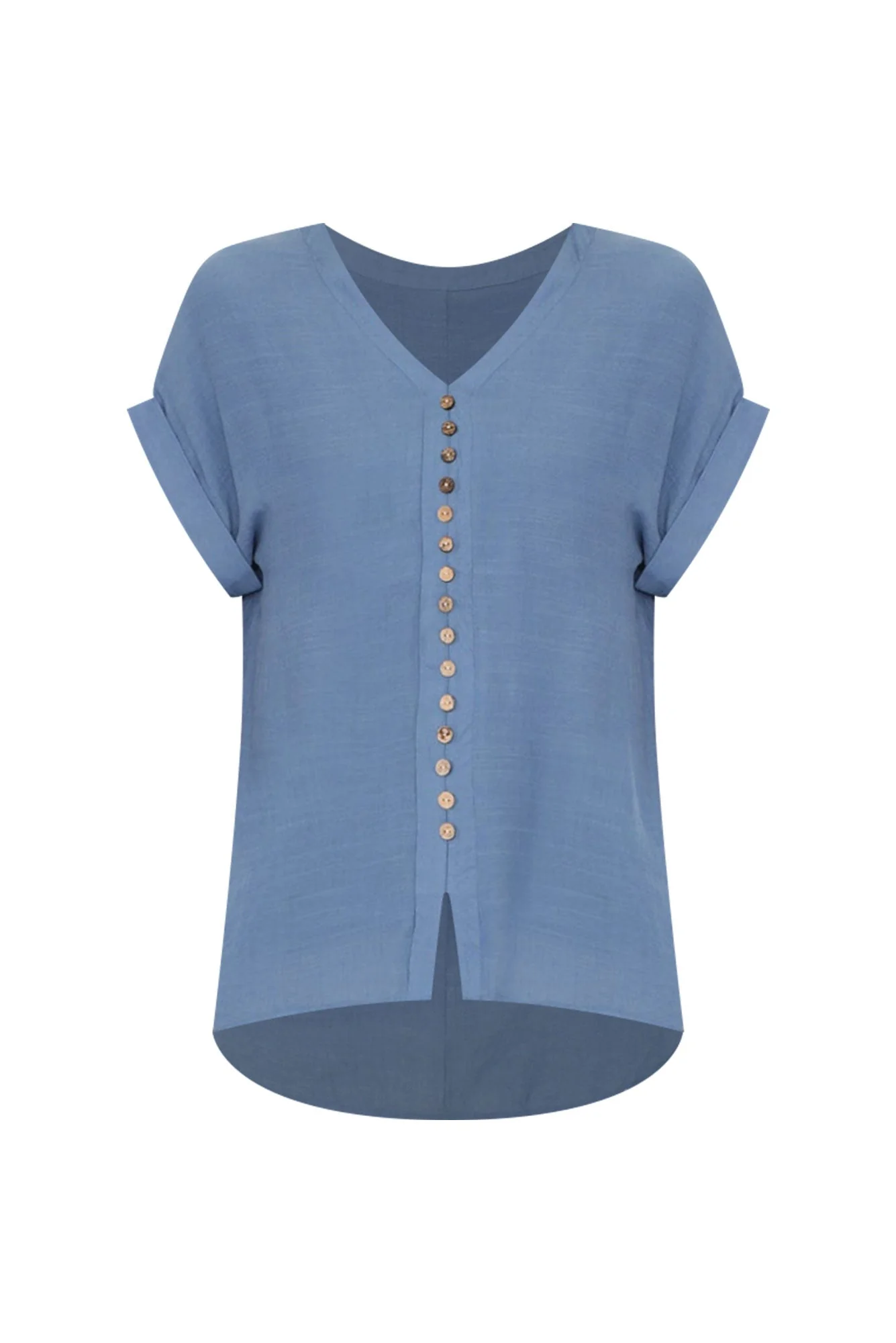 Miray Steel Button Top