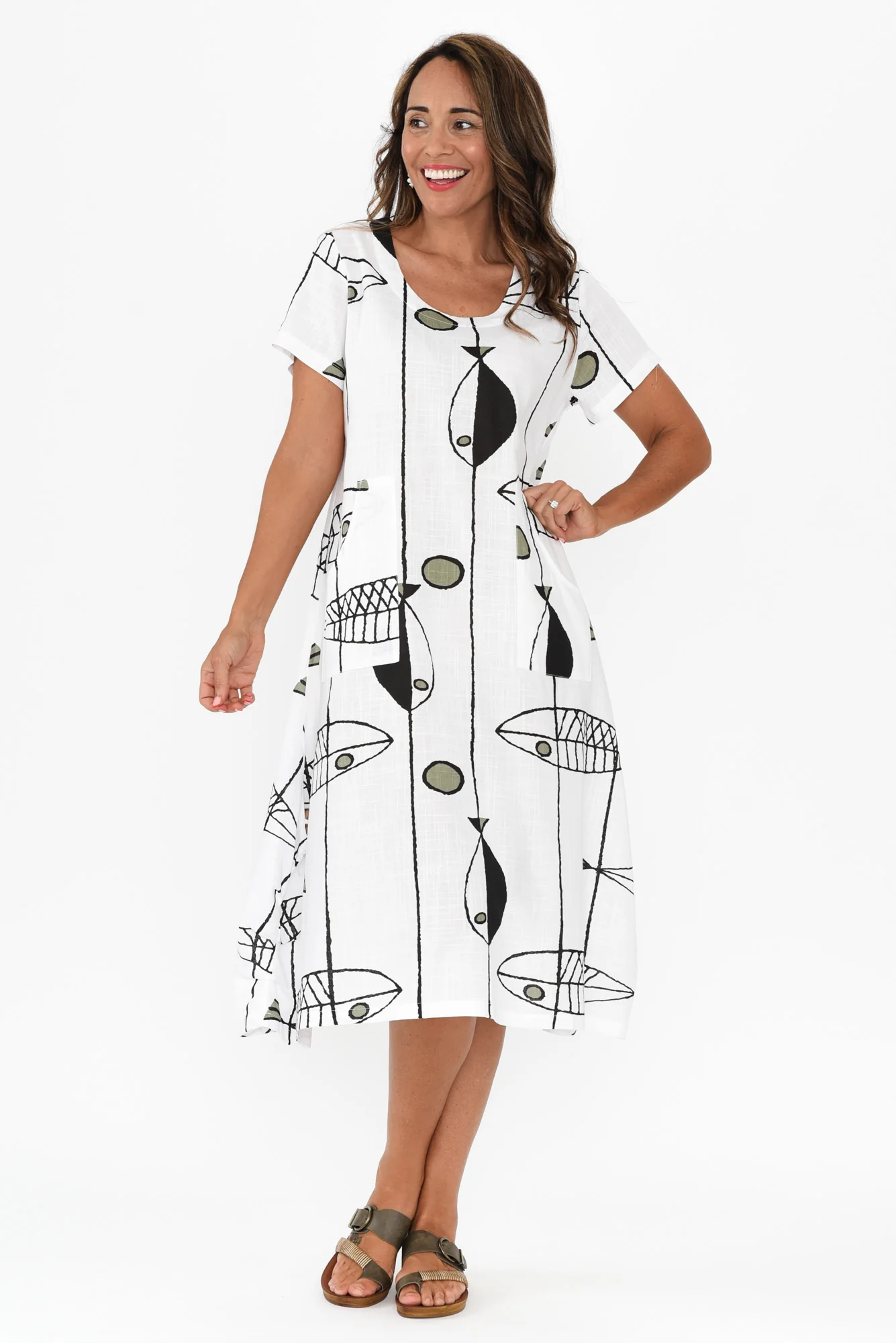 Lula White Sea Linen Cotton Dress