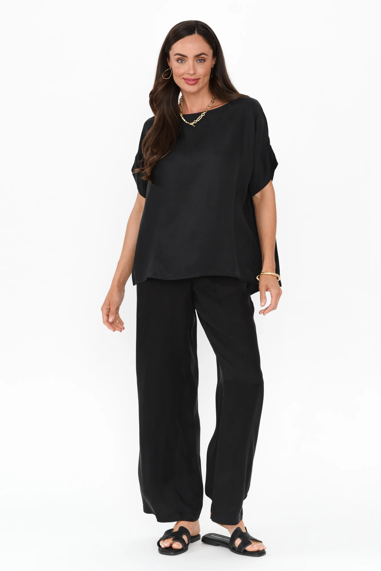 Stevie Black Cupro Pants