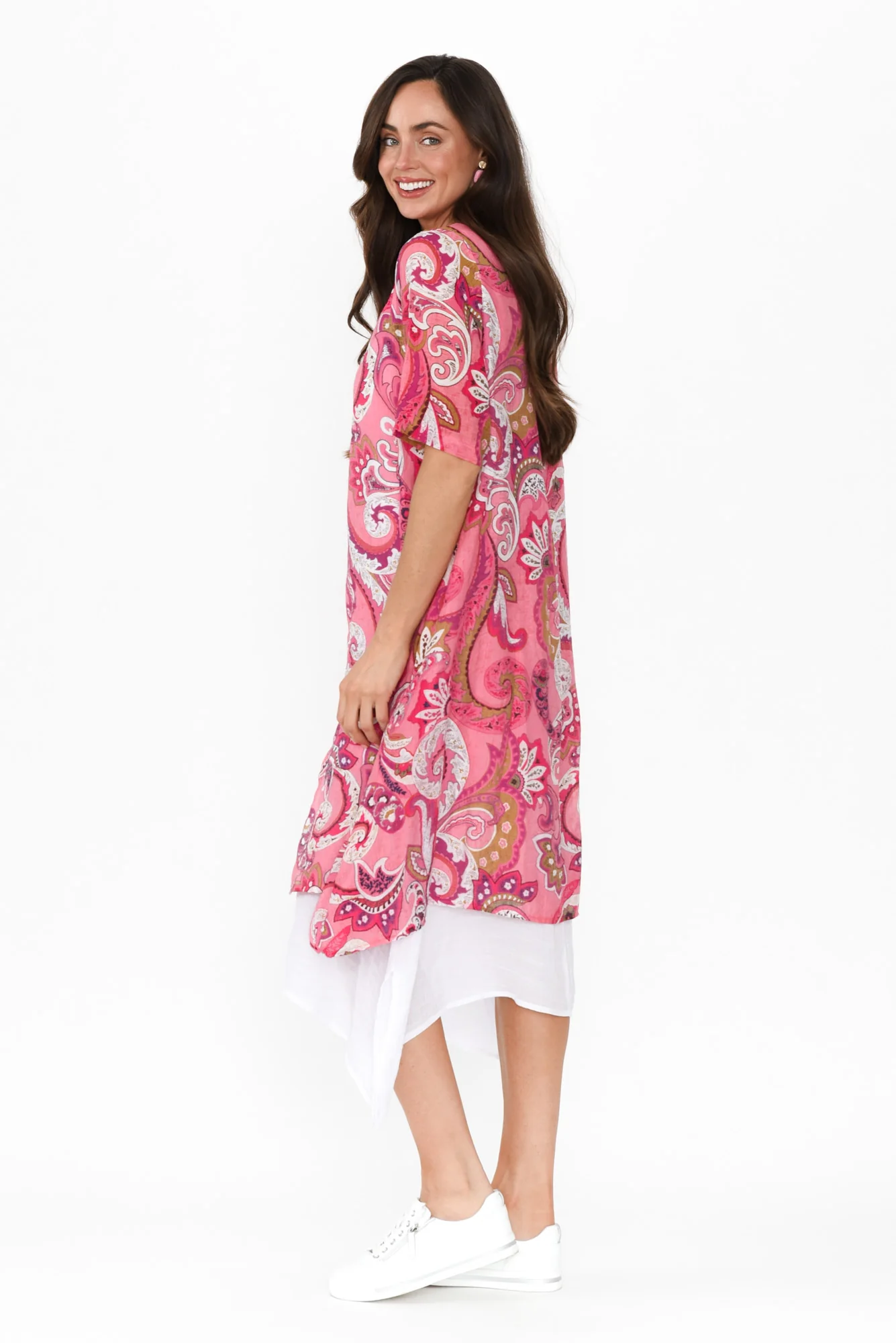 Nala Pink Paisley Layers Dress