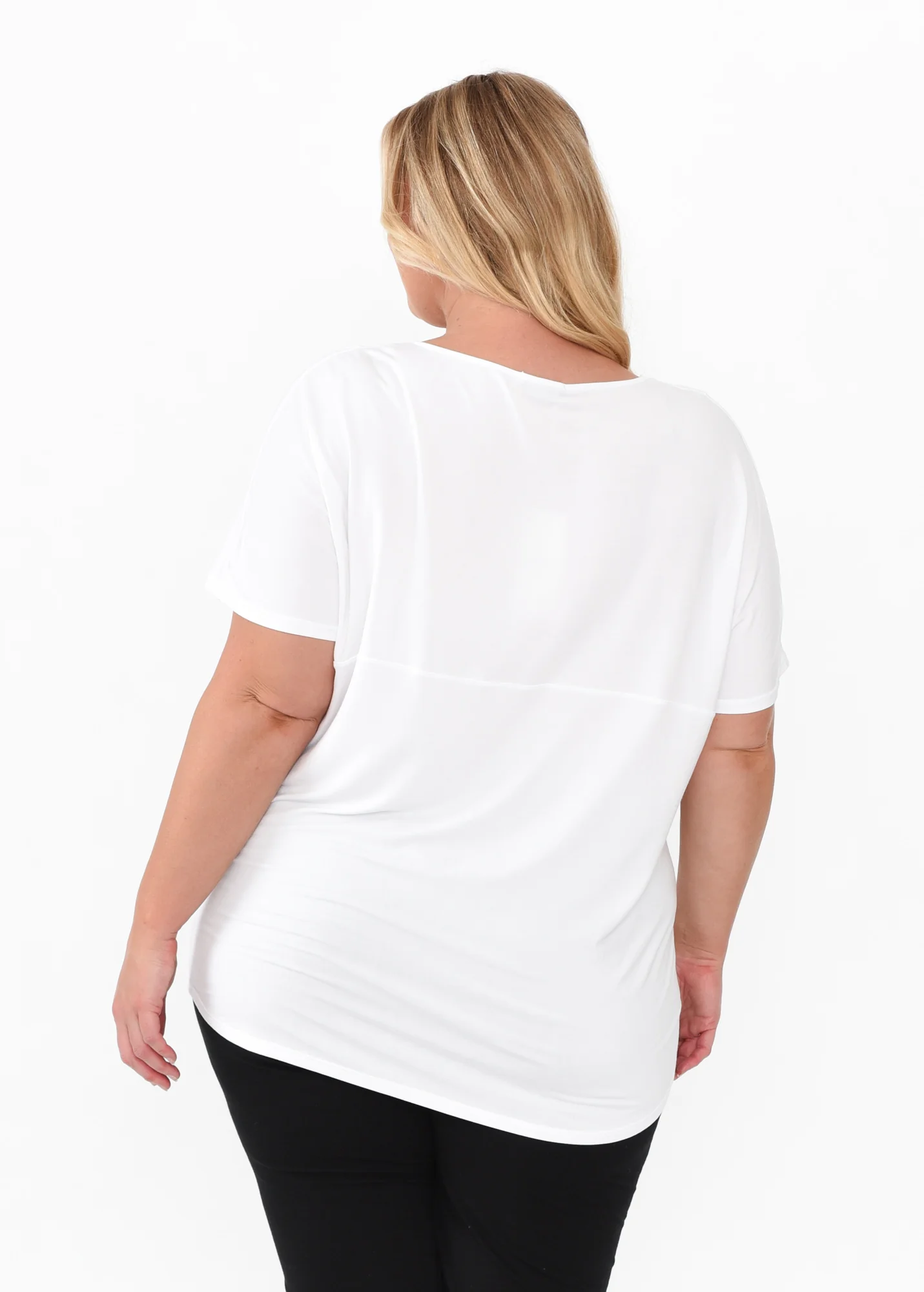 Ivy White Micro Modal Swing Tee