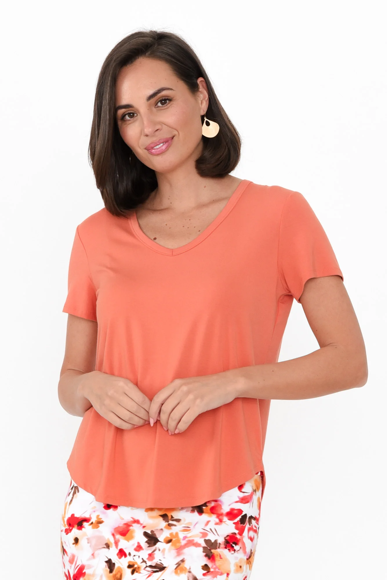 Veronica Coral Bamboo Tee