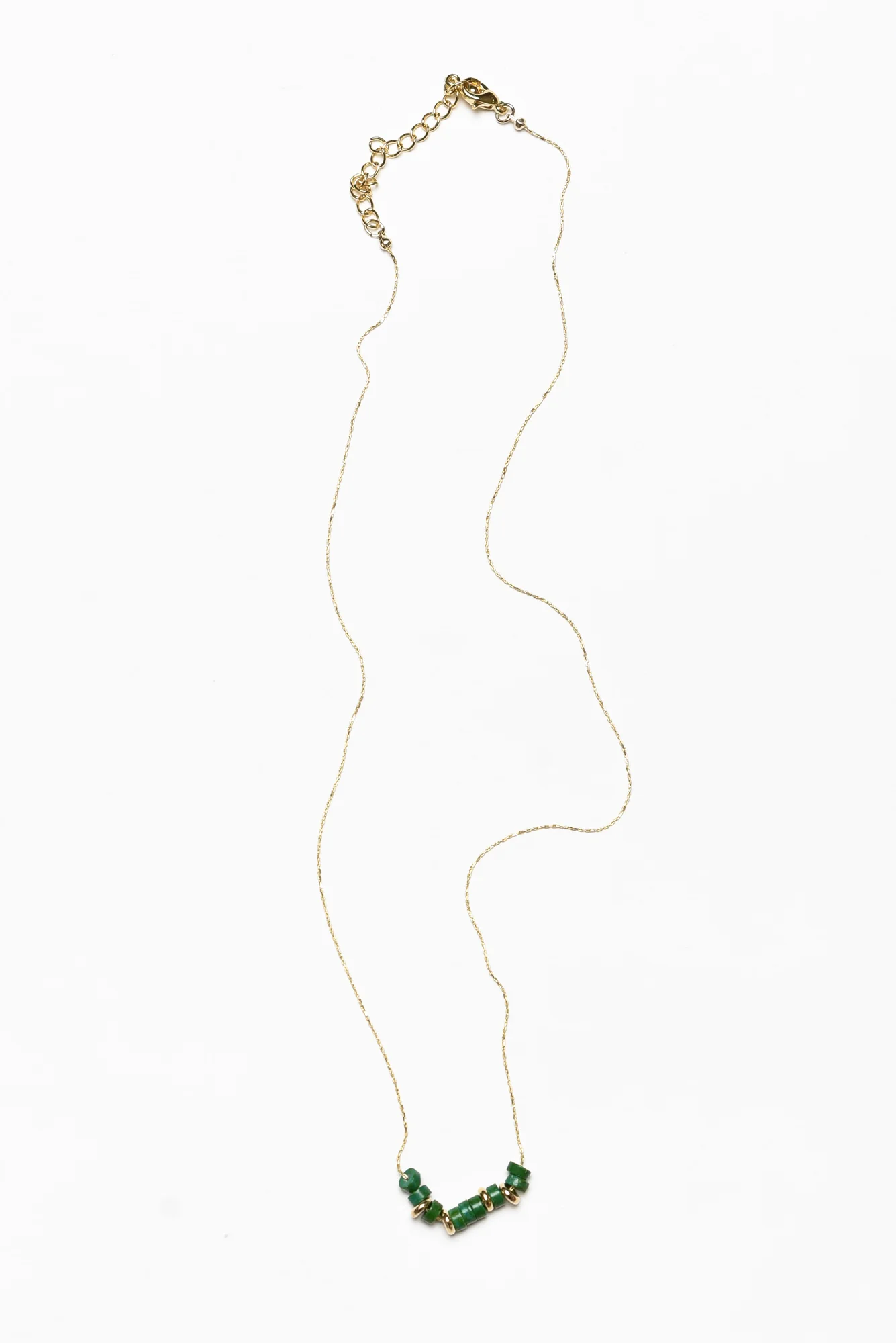 Angelina Green Beaded Necklace