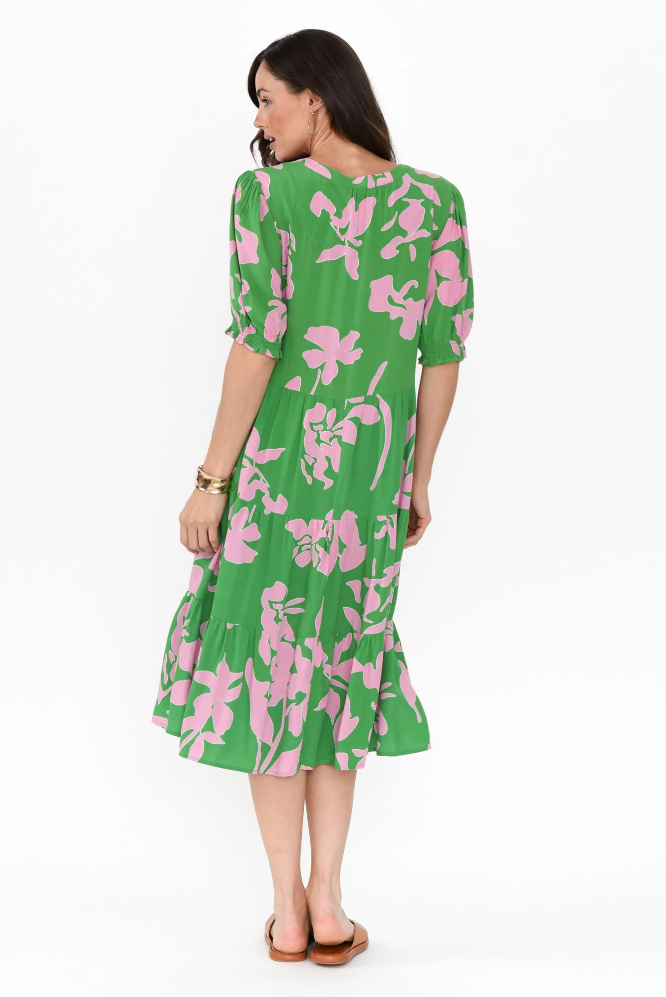 Euphoria Green Floral Dress