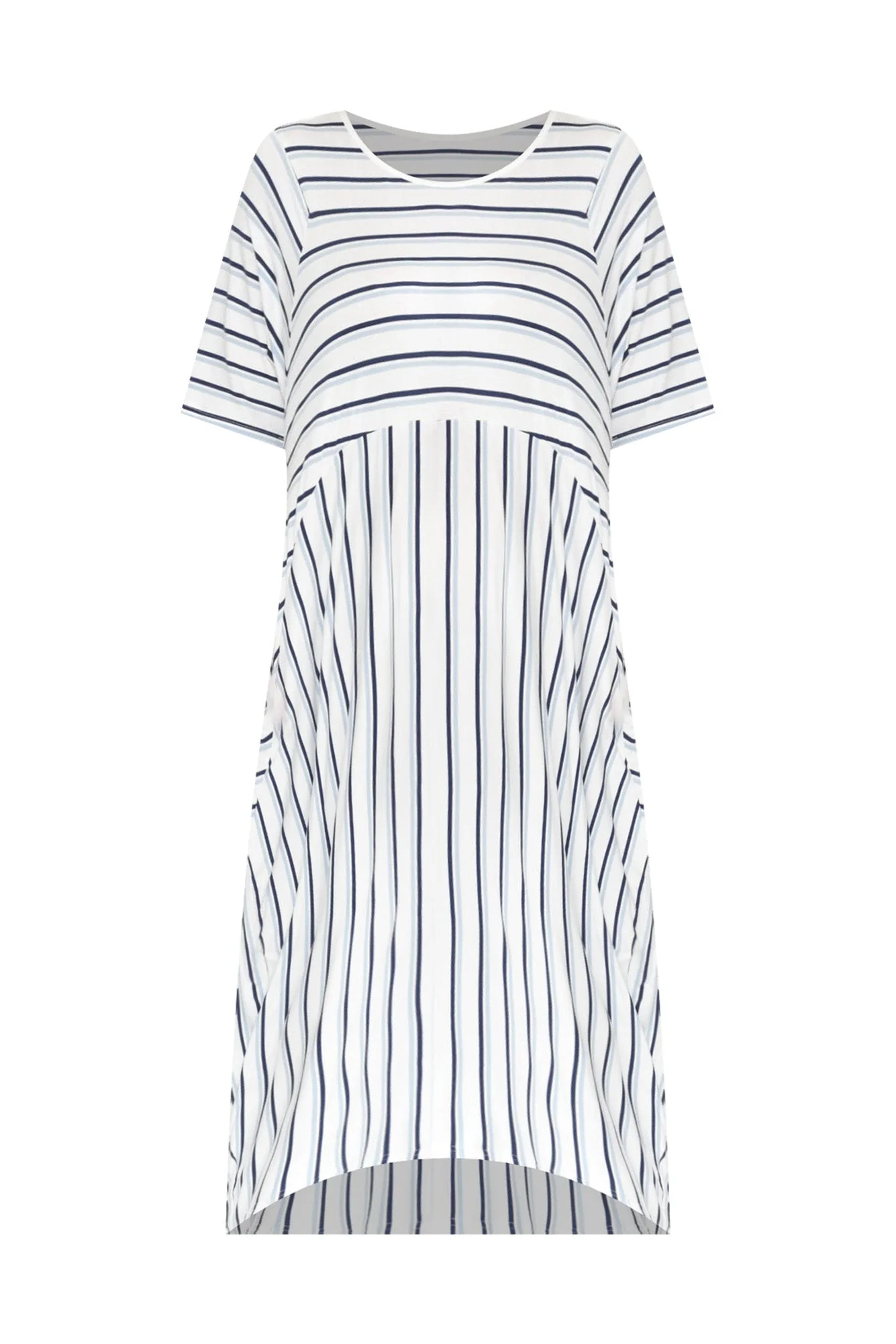 Gina Blue Stripe Bamboo Dress