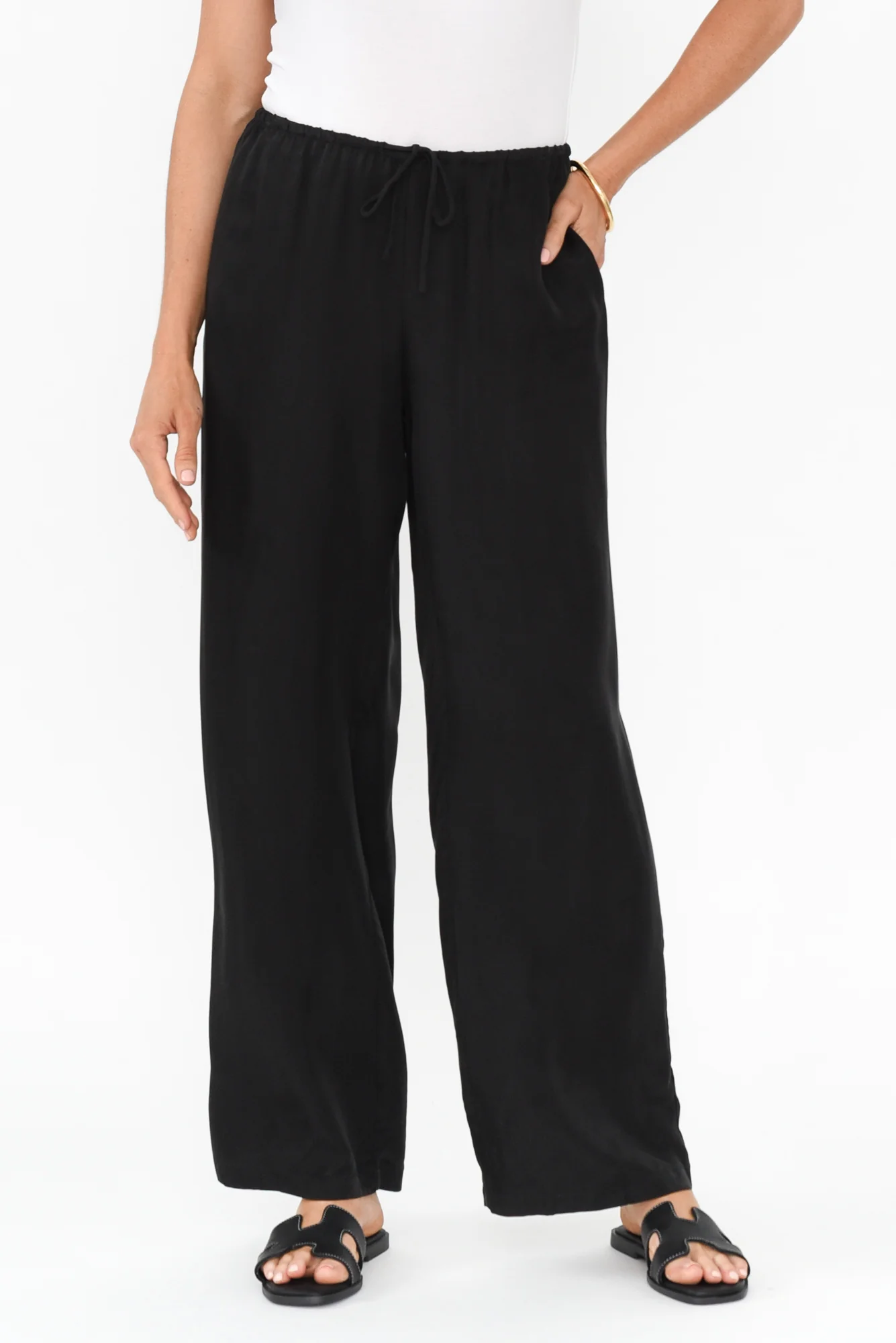 Stevie Black Cupro Pants