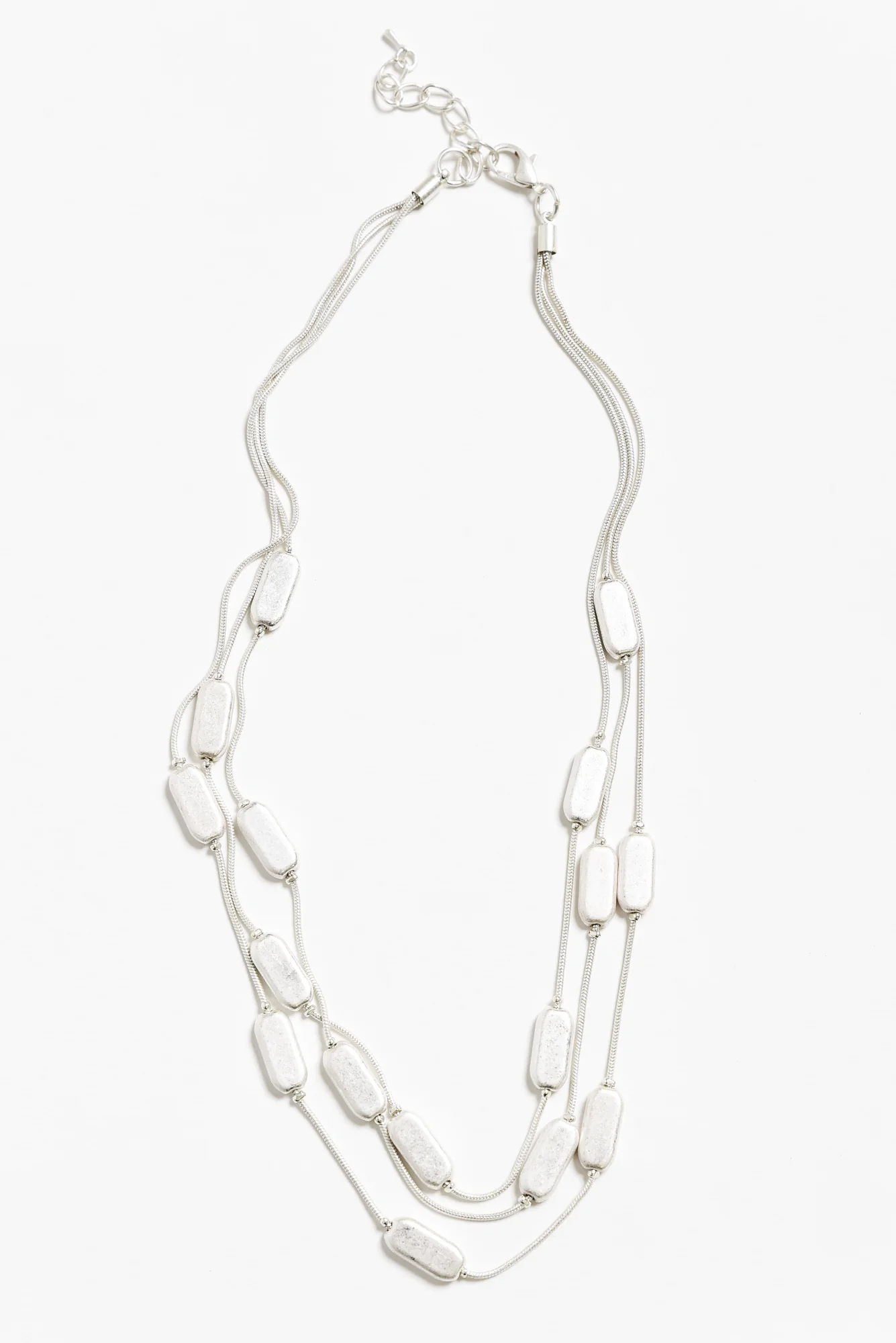 Shan Silver Beaded Necklace