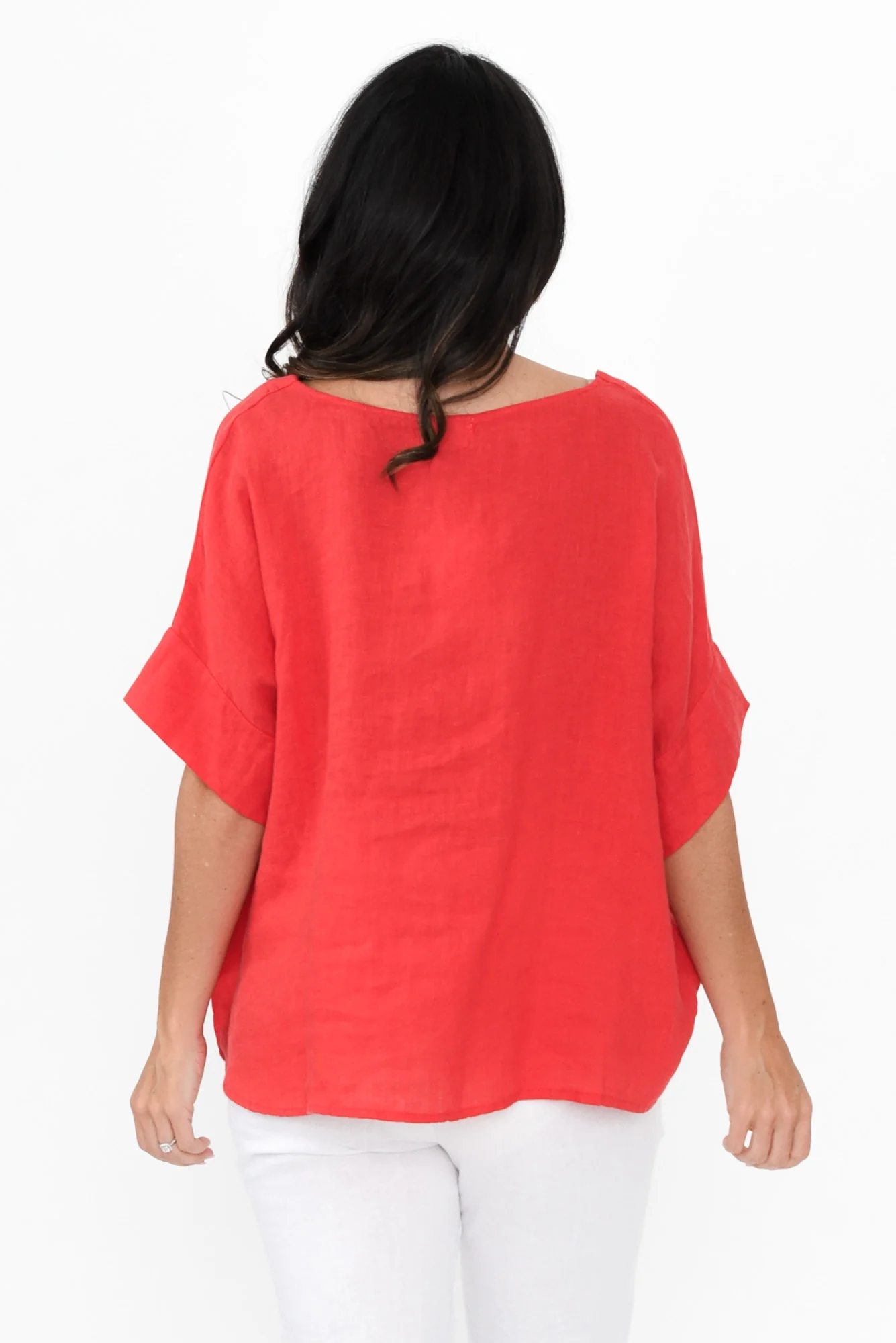 Kiro Red Linen Top