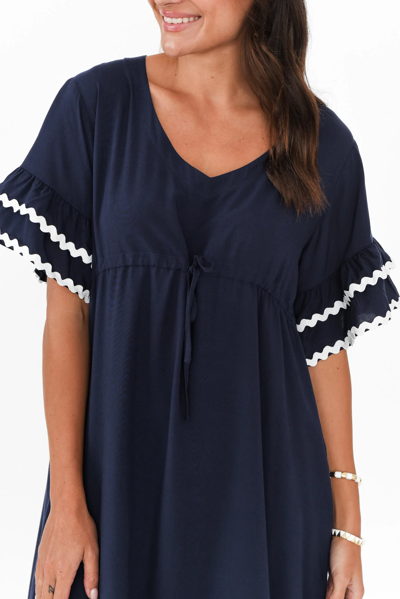 Rosemarie Black Frill Dress