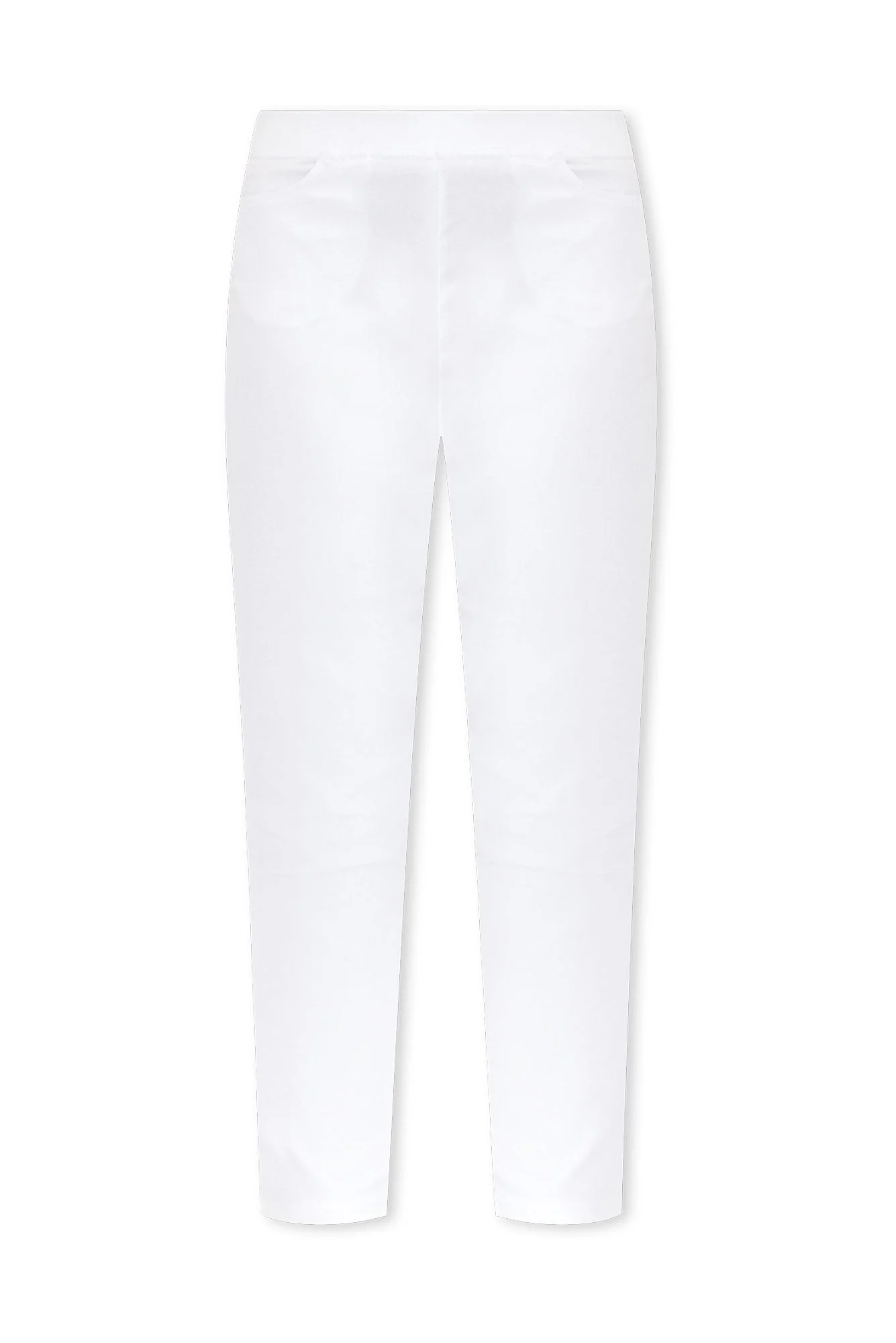 Dixon White Cotton Stretch Pants