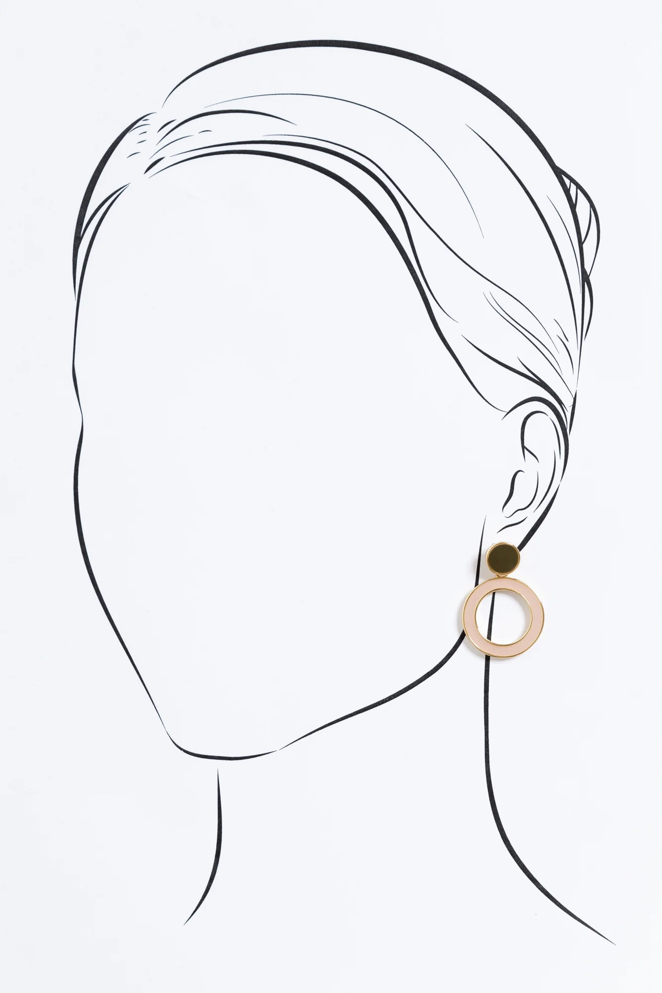 Mosley Blush Circle Drop Earrings