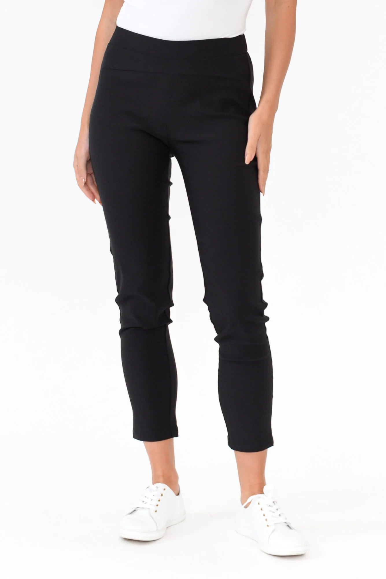 Olympia Black Straight 7/8 Pants