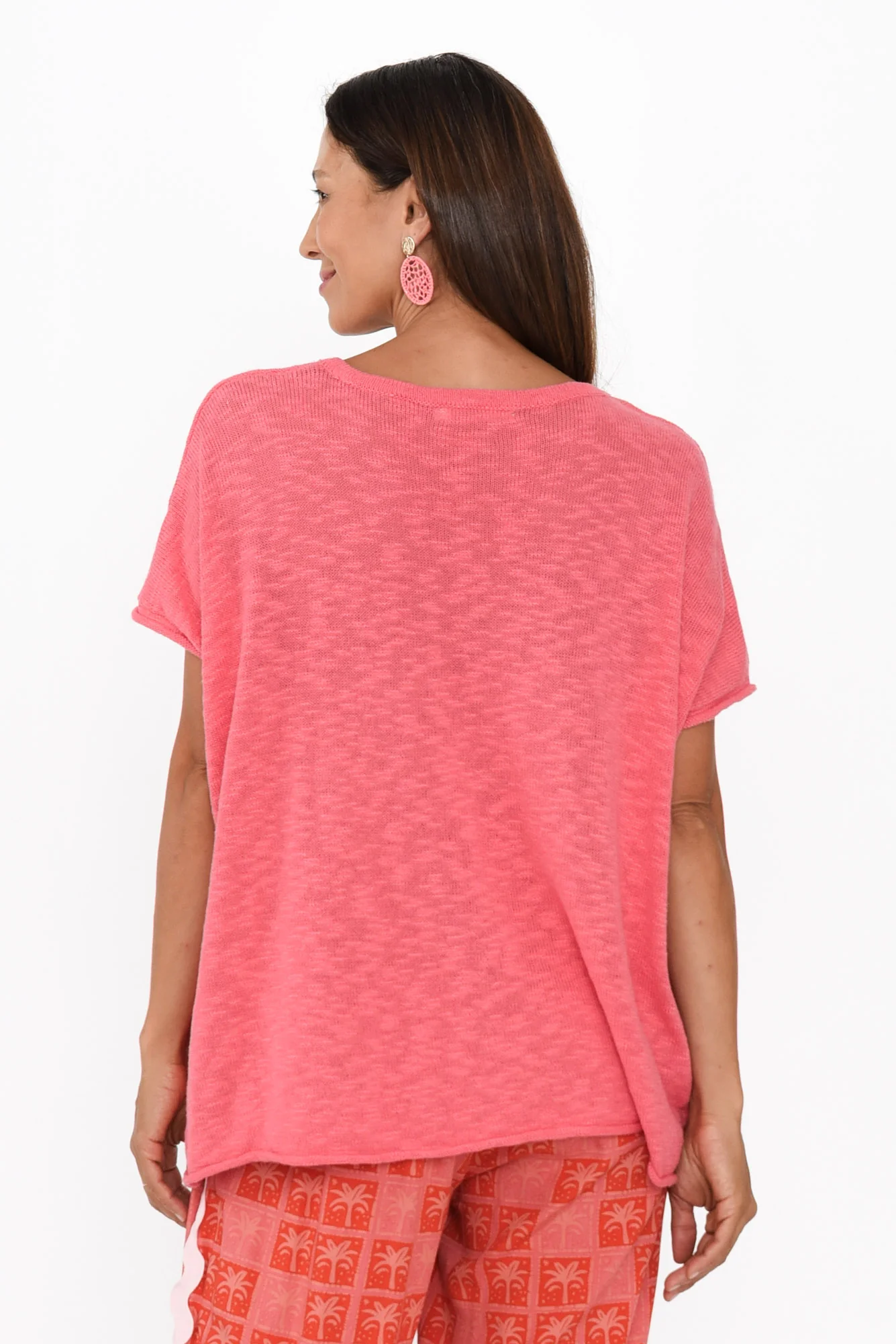 Saxon Pink Oversized Knit Top