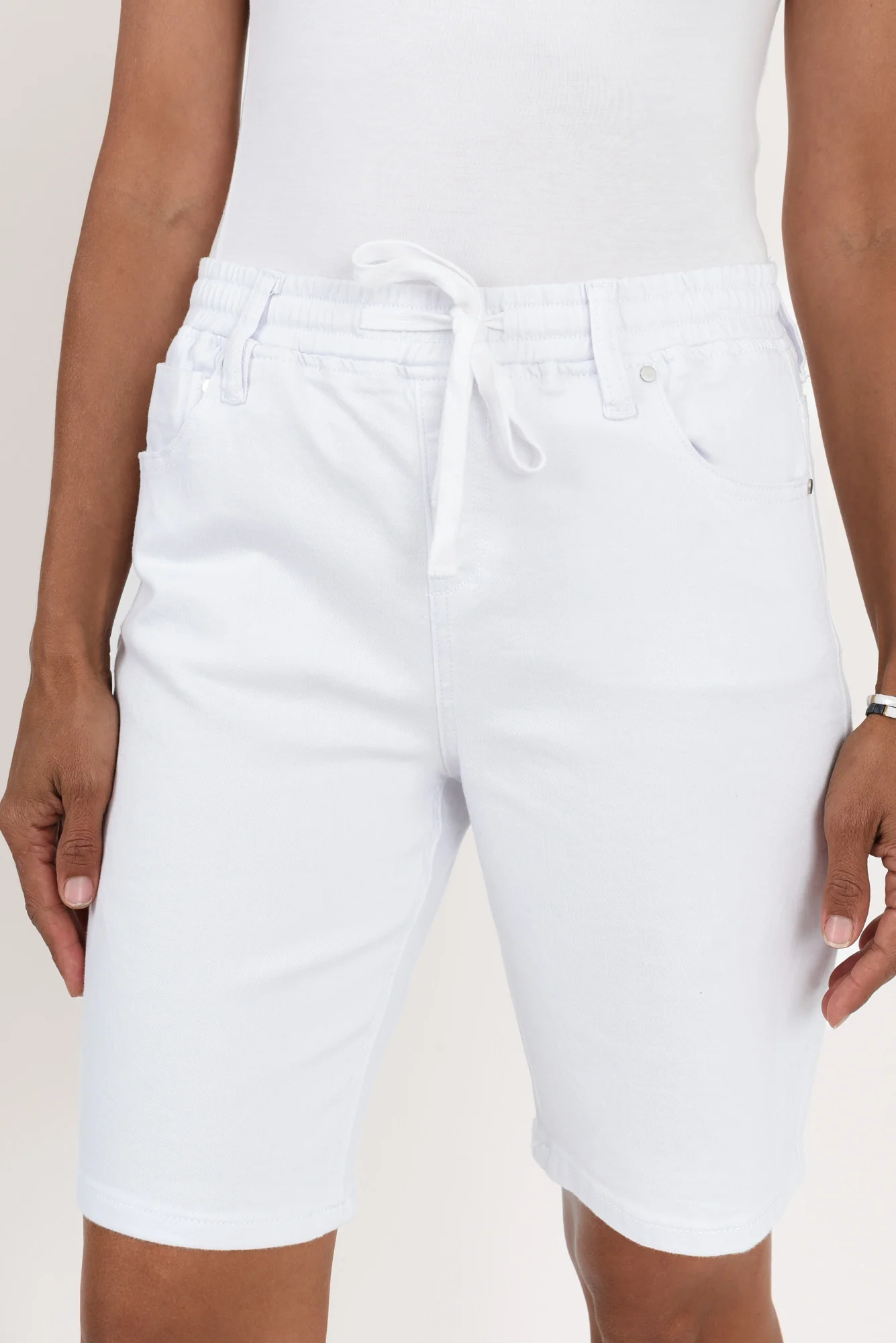 Gabby White Denim Bermuda Short