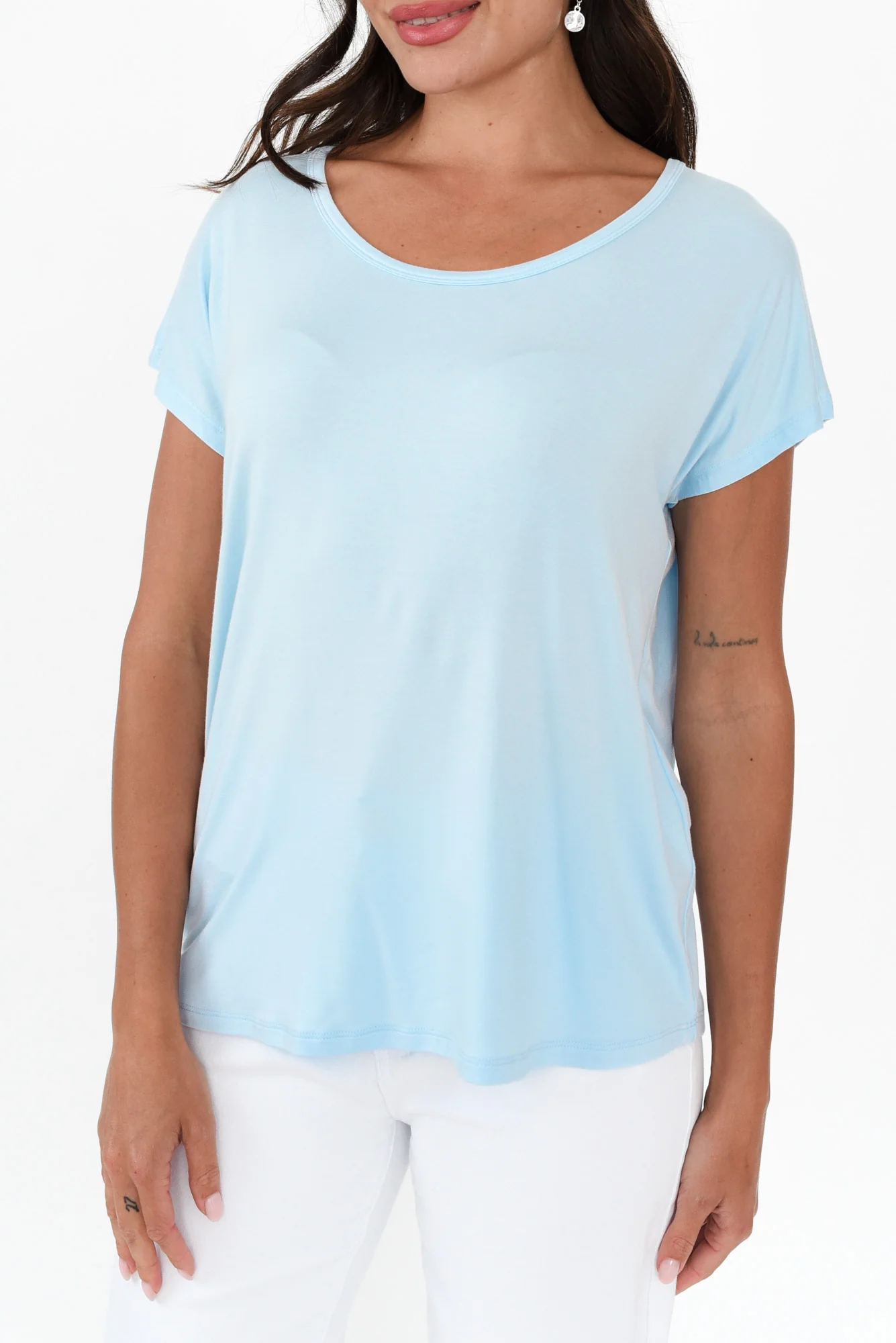 Eadie Light Blue Bamboo Top