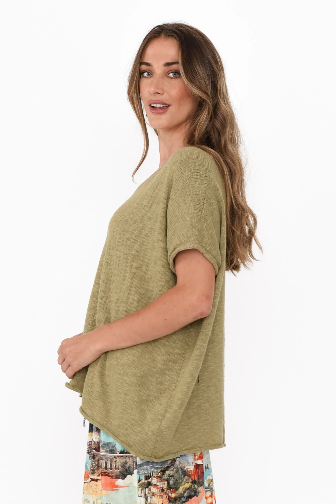 Saxon Sage Oversized Knit Top