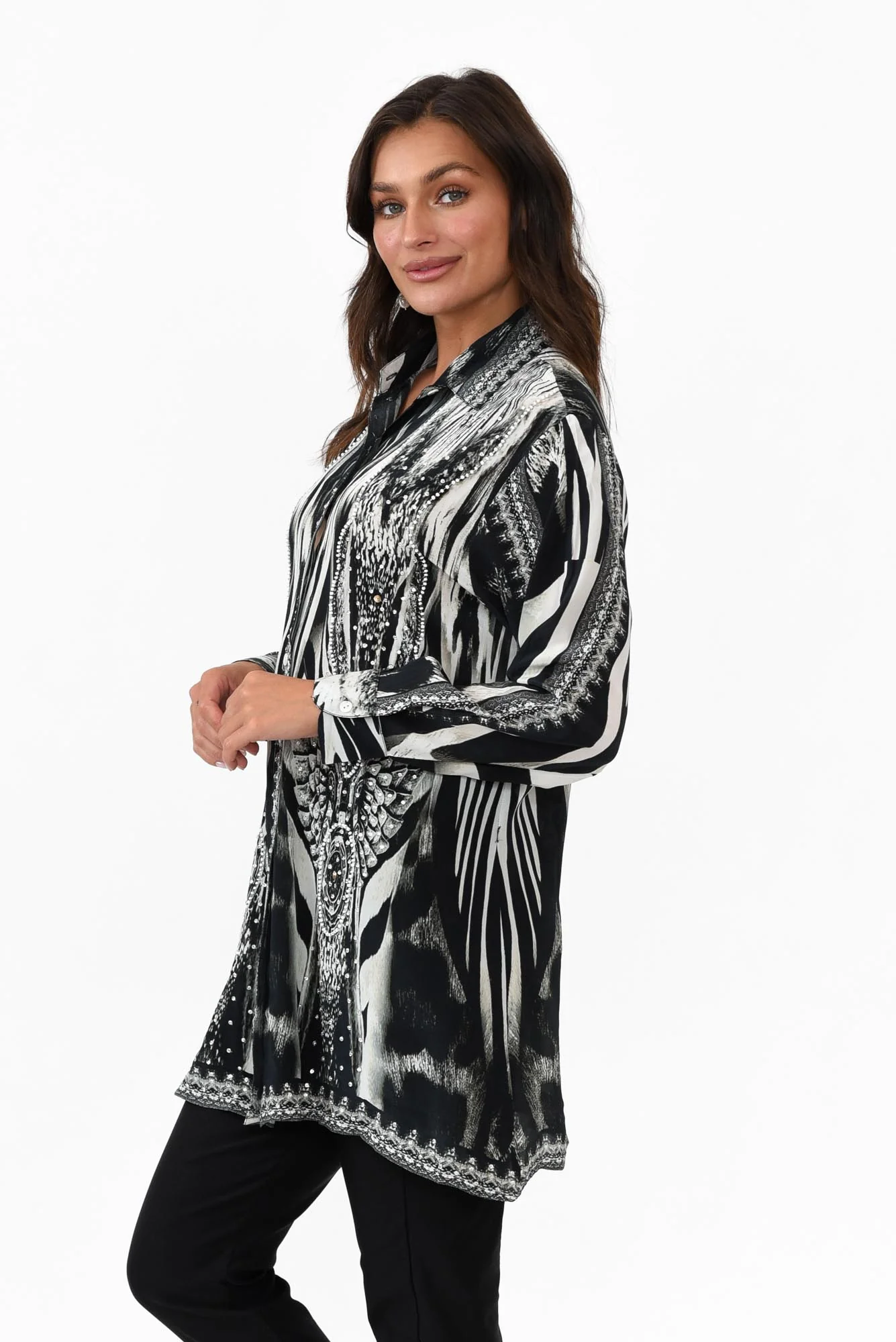 Zulu Black Silk Resort Shirt