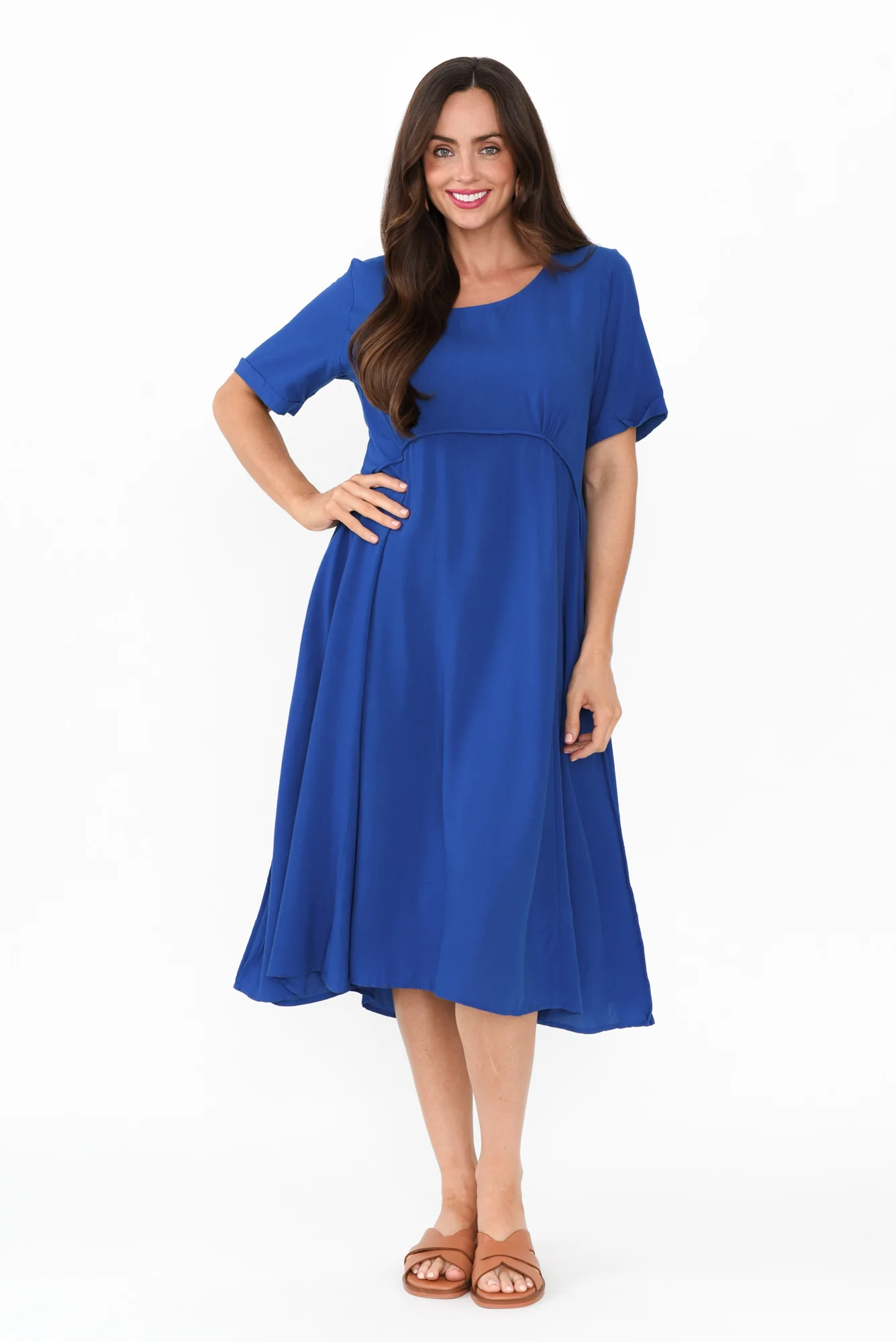 Zaelia Cobalt Crescent Dress