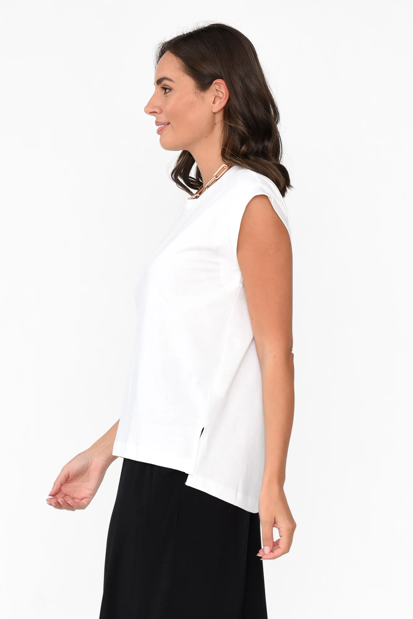 Michaela White Cotton Top
