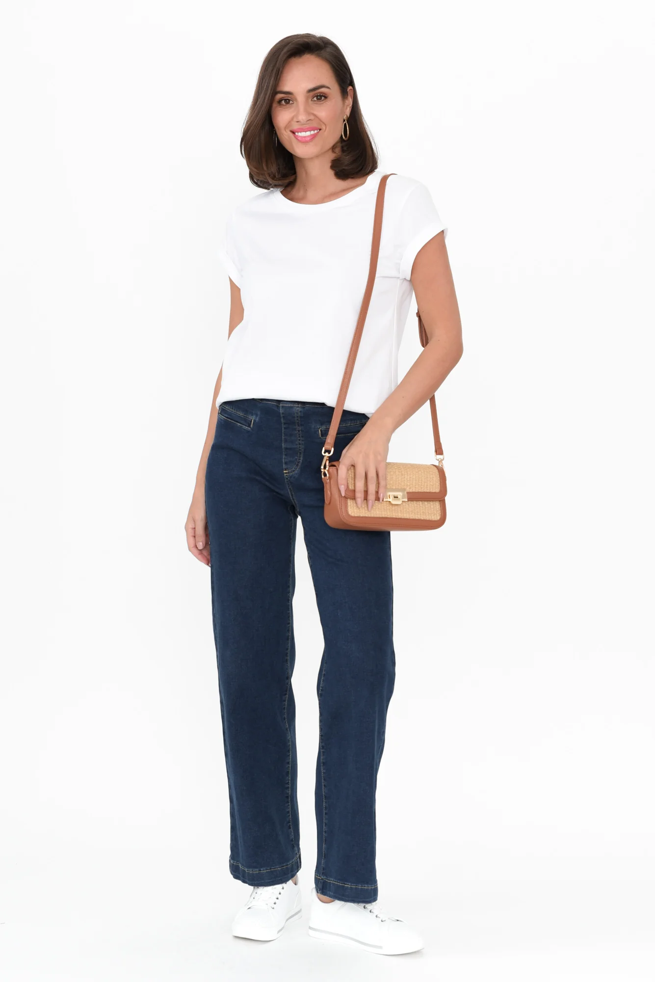 Maddy Dark Blue Wide Leg Jeans