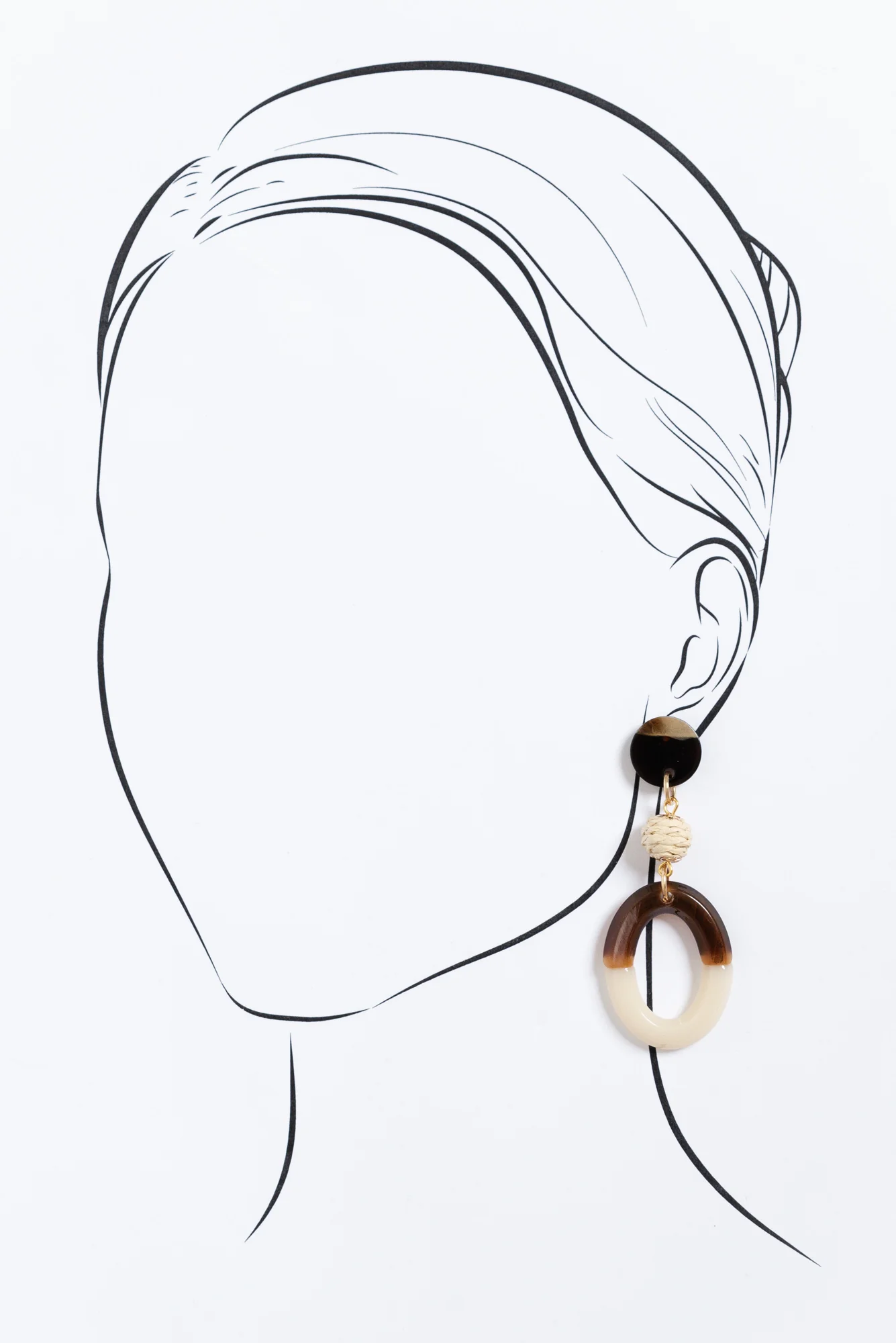 Kazimira Natural Oval Drop Earrings