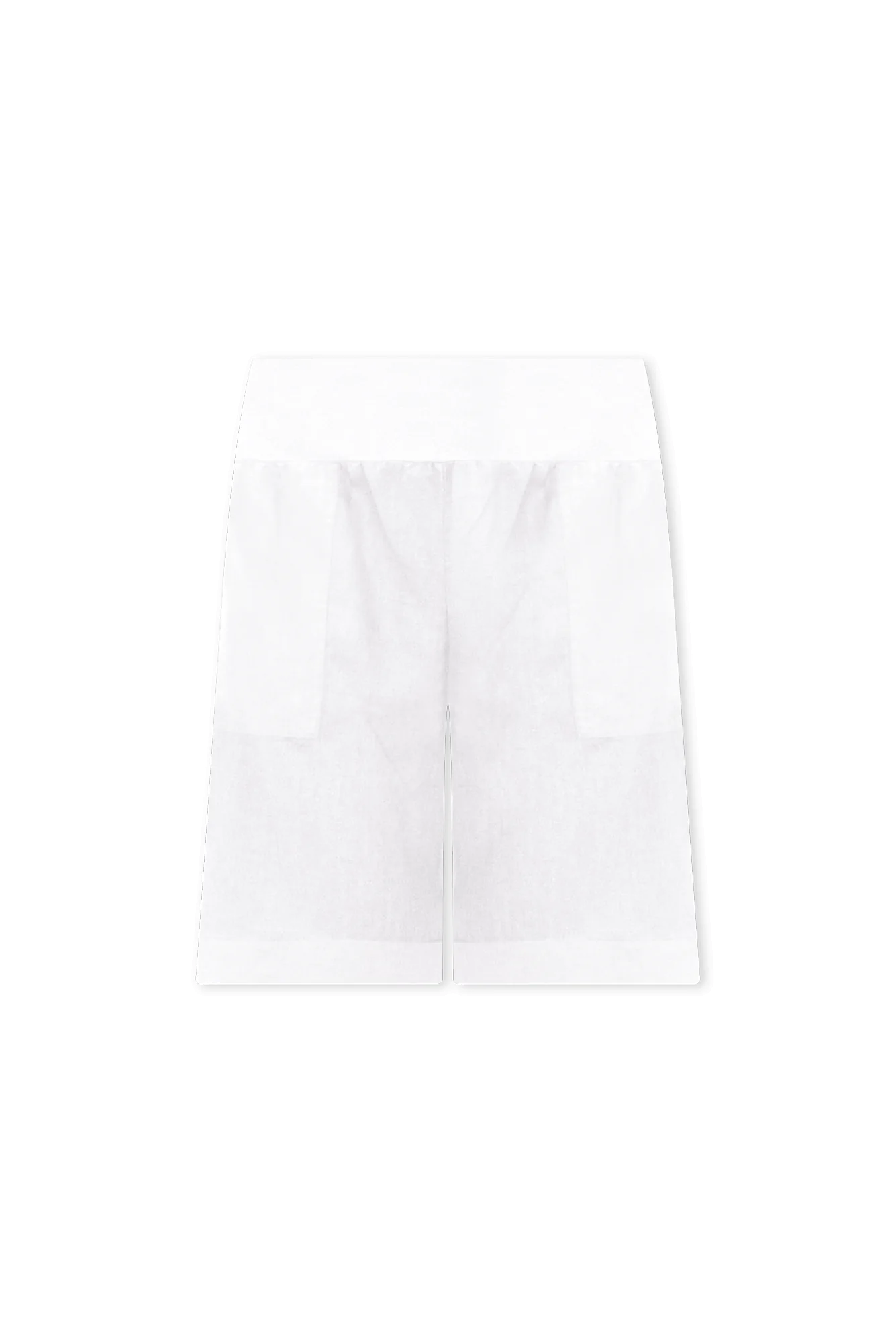 Aster White Linen Shorts