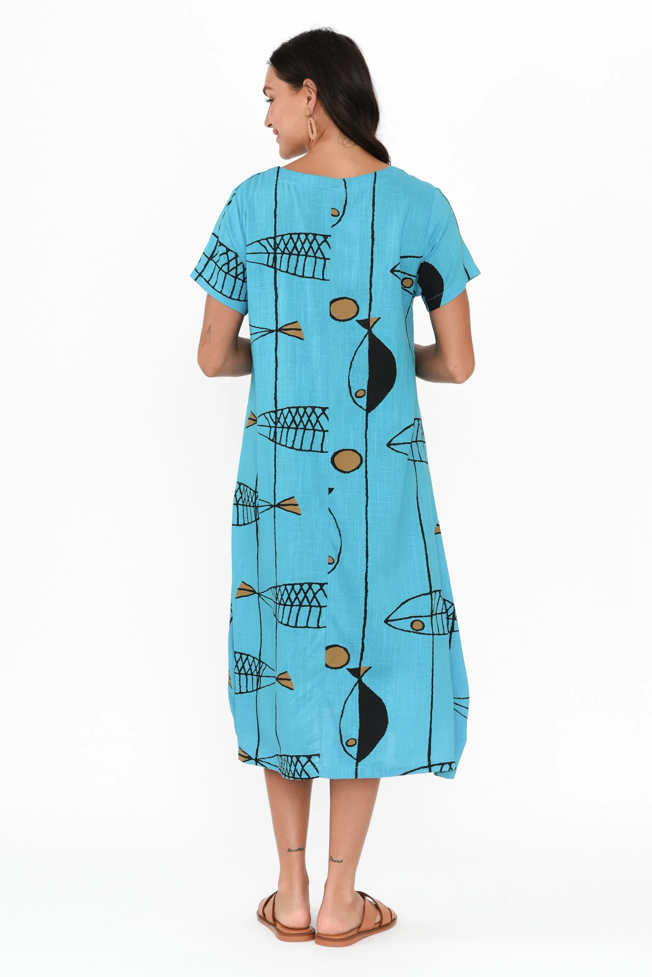 Lula Blue Sea Linen Cotton Dress