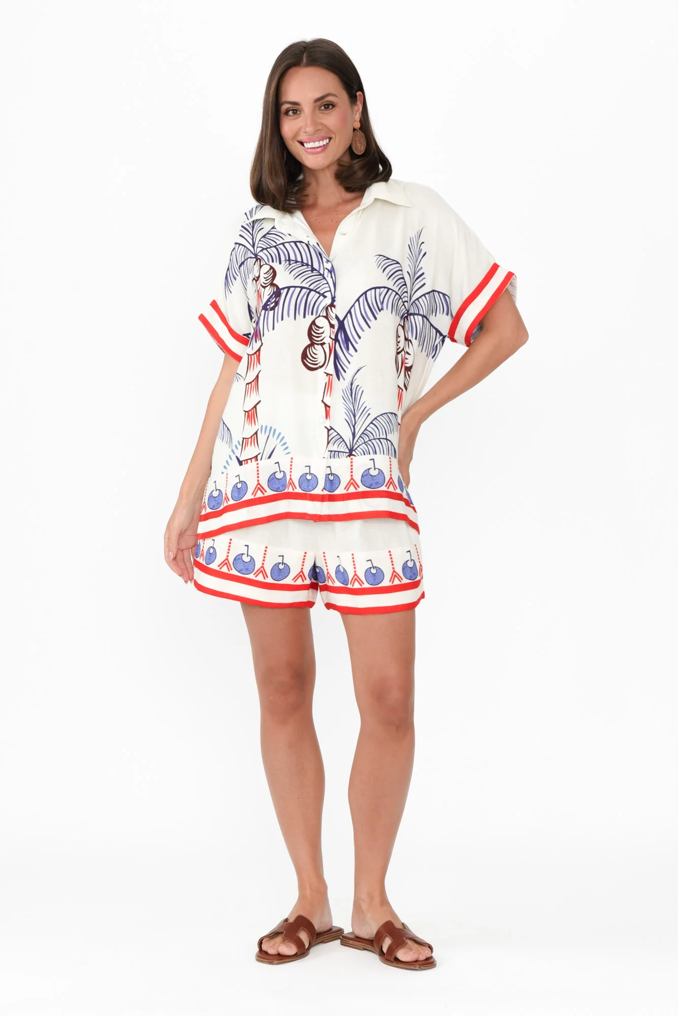 Ali Cream Island Collared Shirt