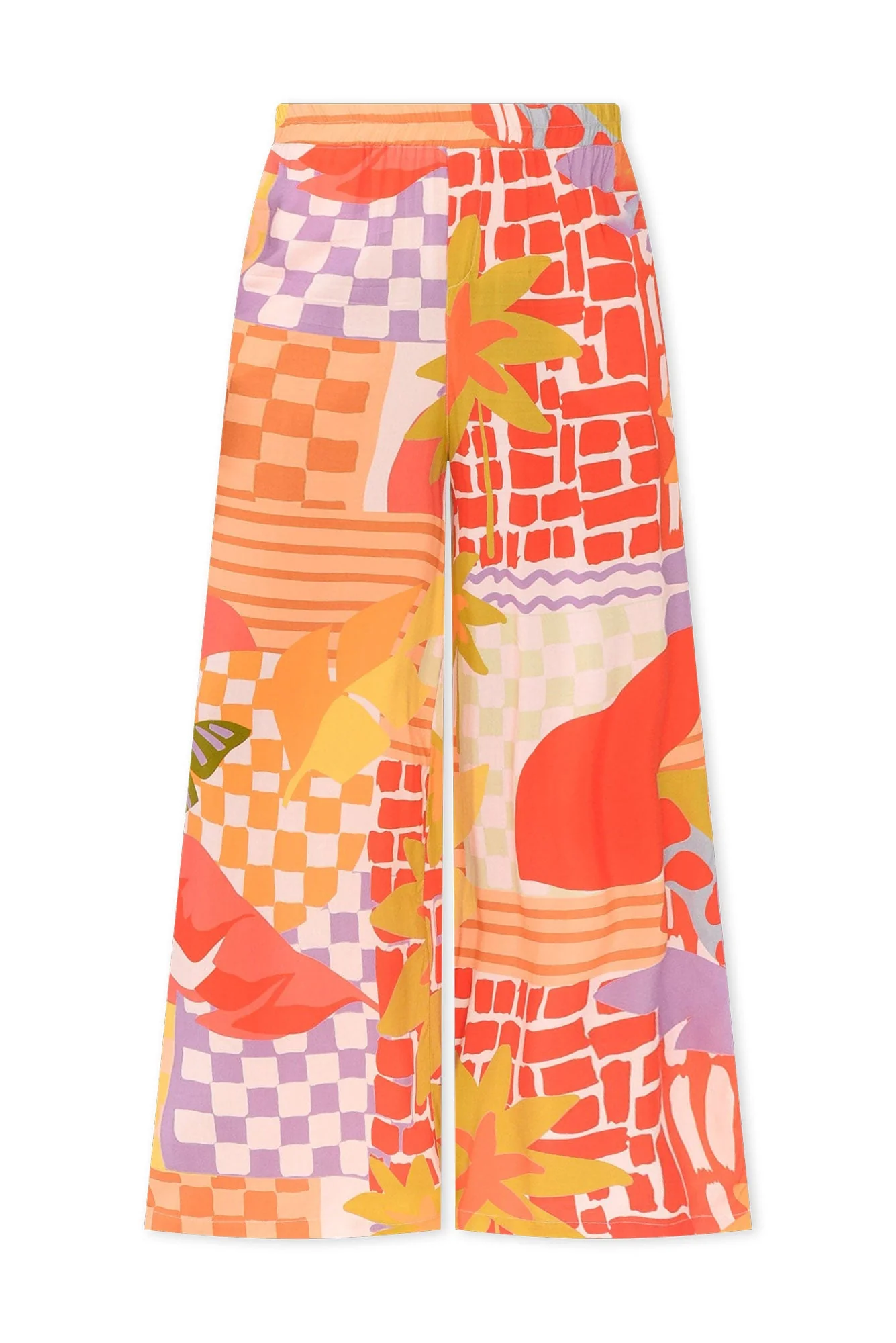 Cath Red Geo Pocket Pants