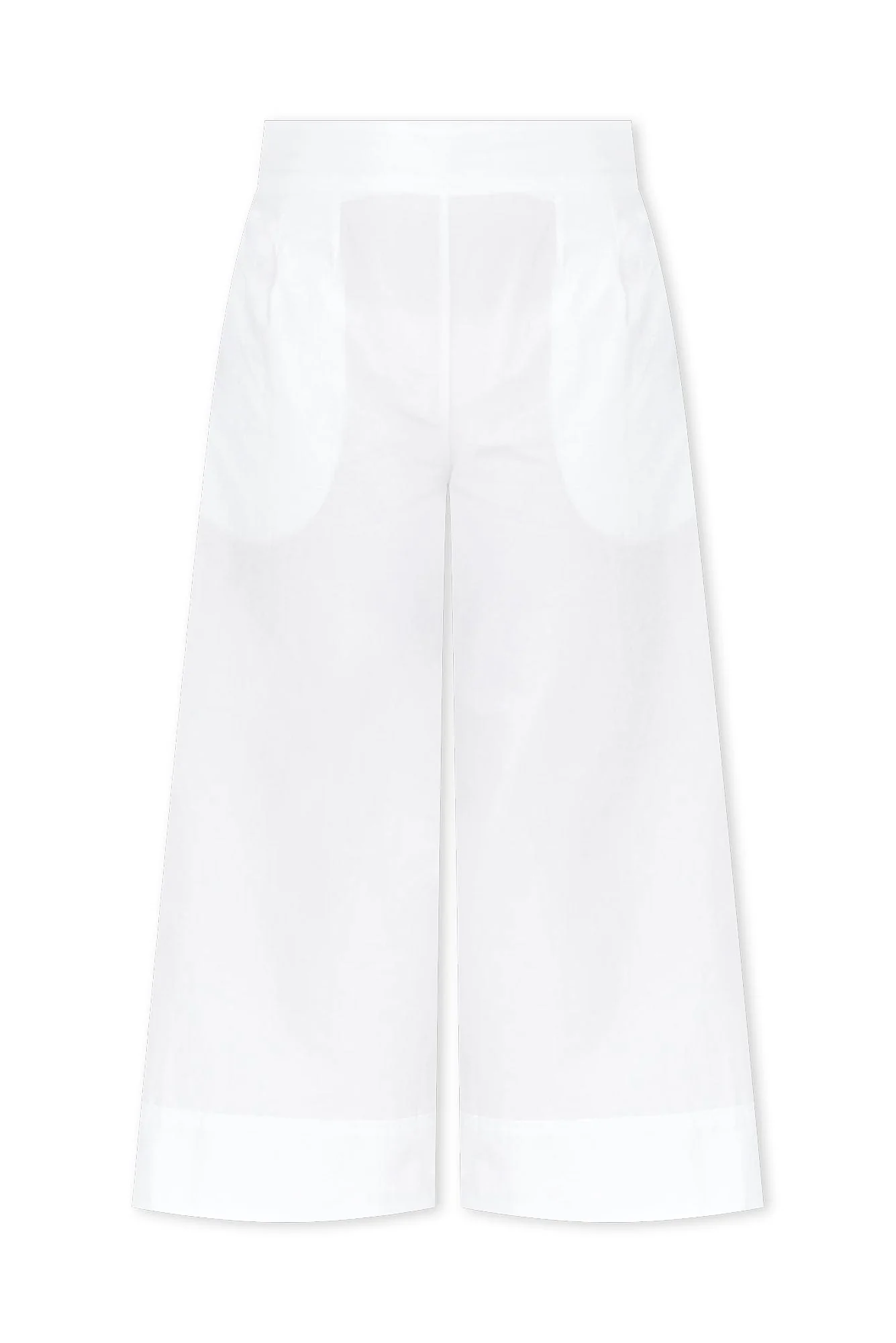 Betta White Cotton Wide Leg Pants