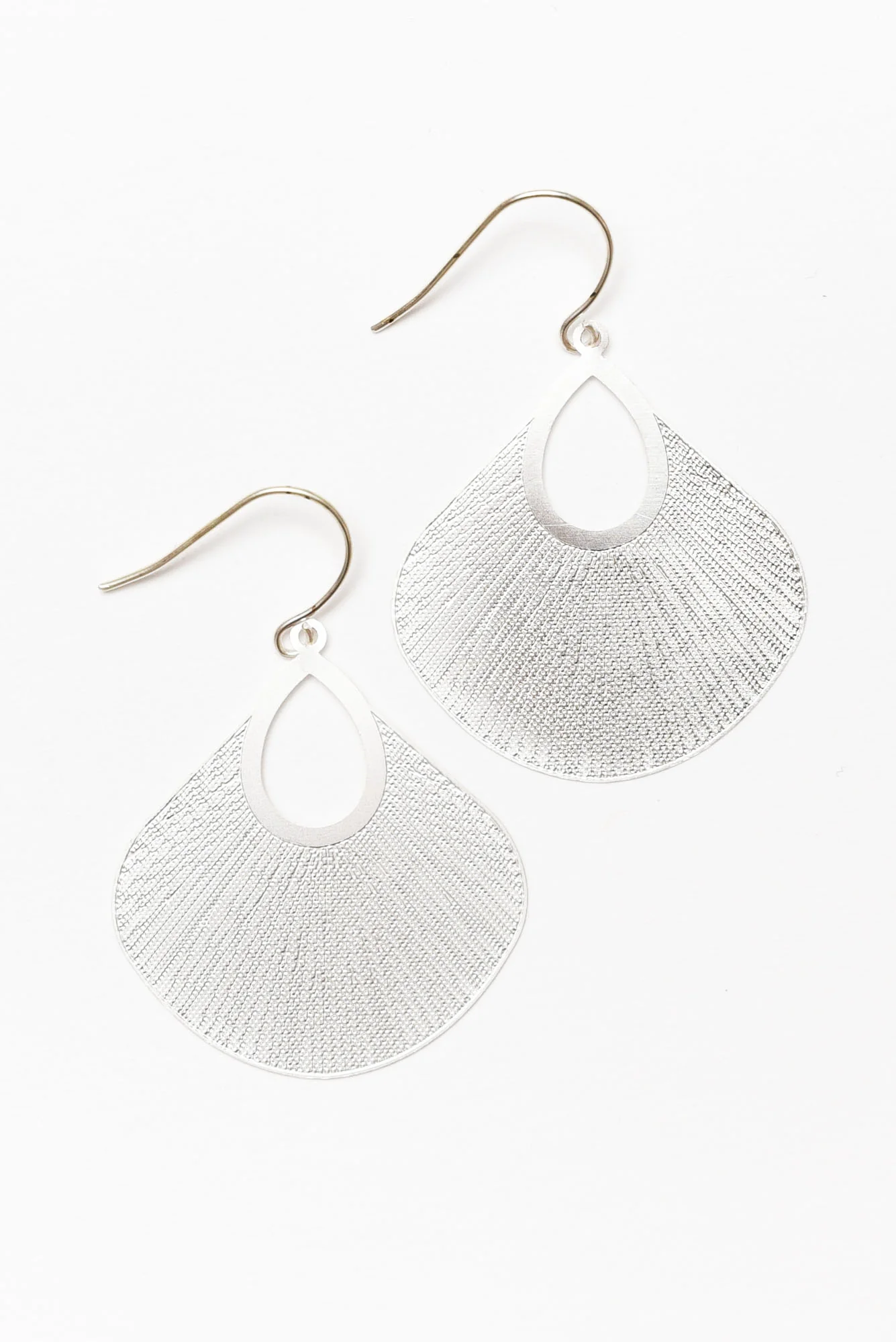 Evelyn Silver Fan Earrings