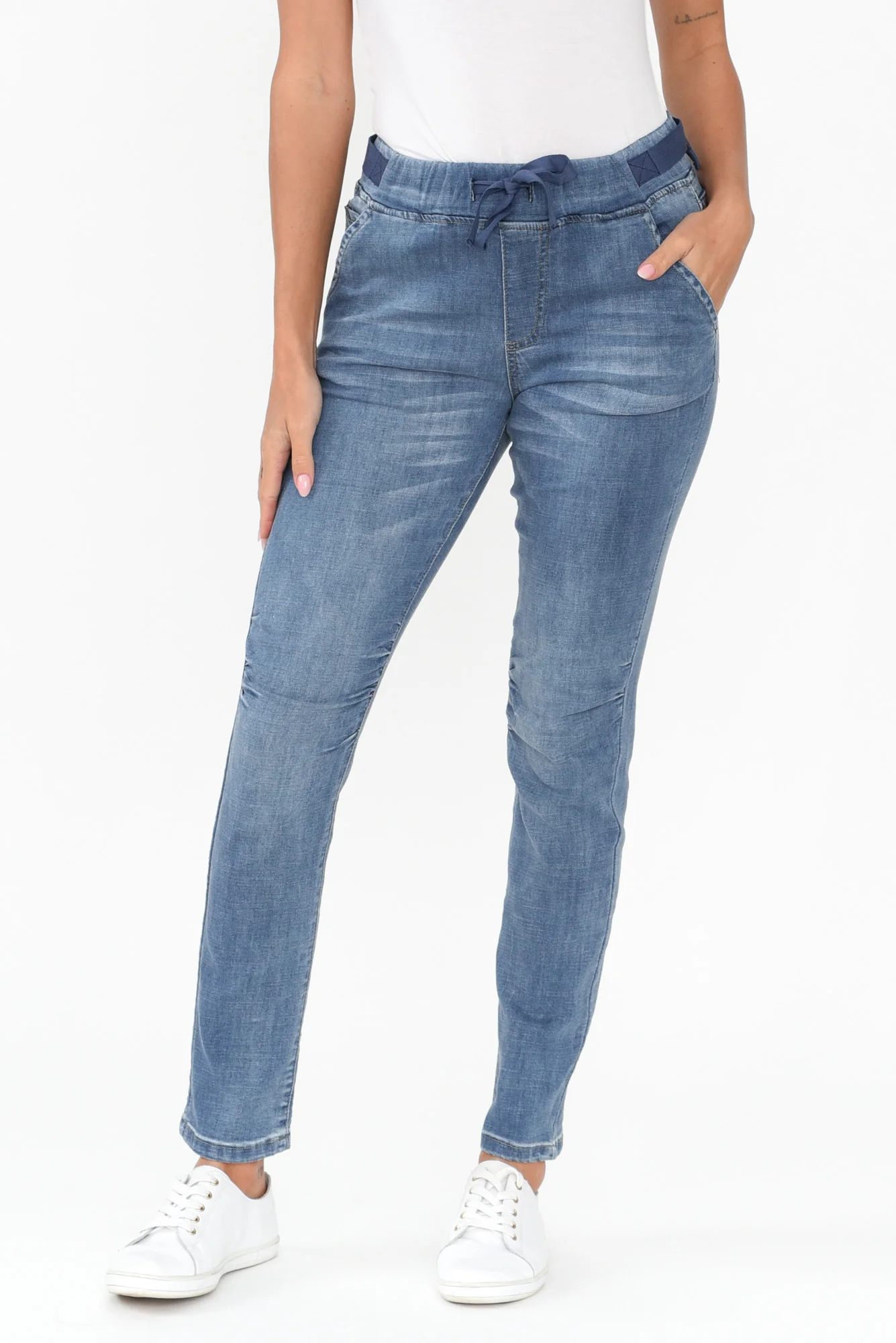 Arden Blue Denim Tie Jeans