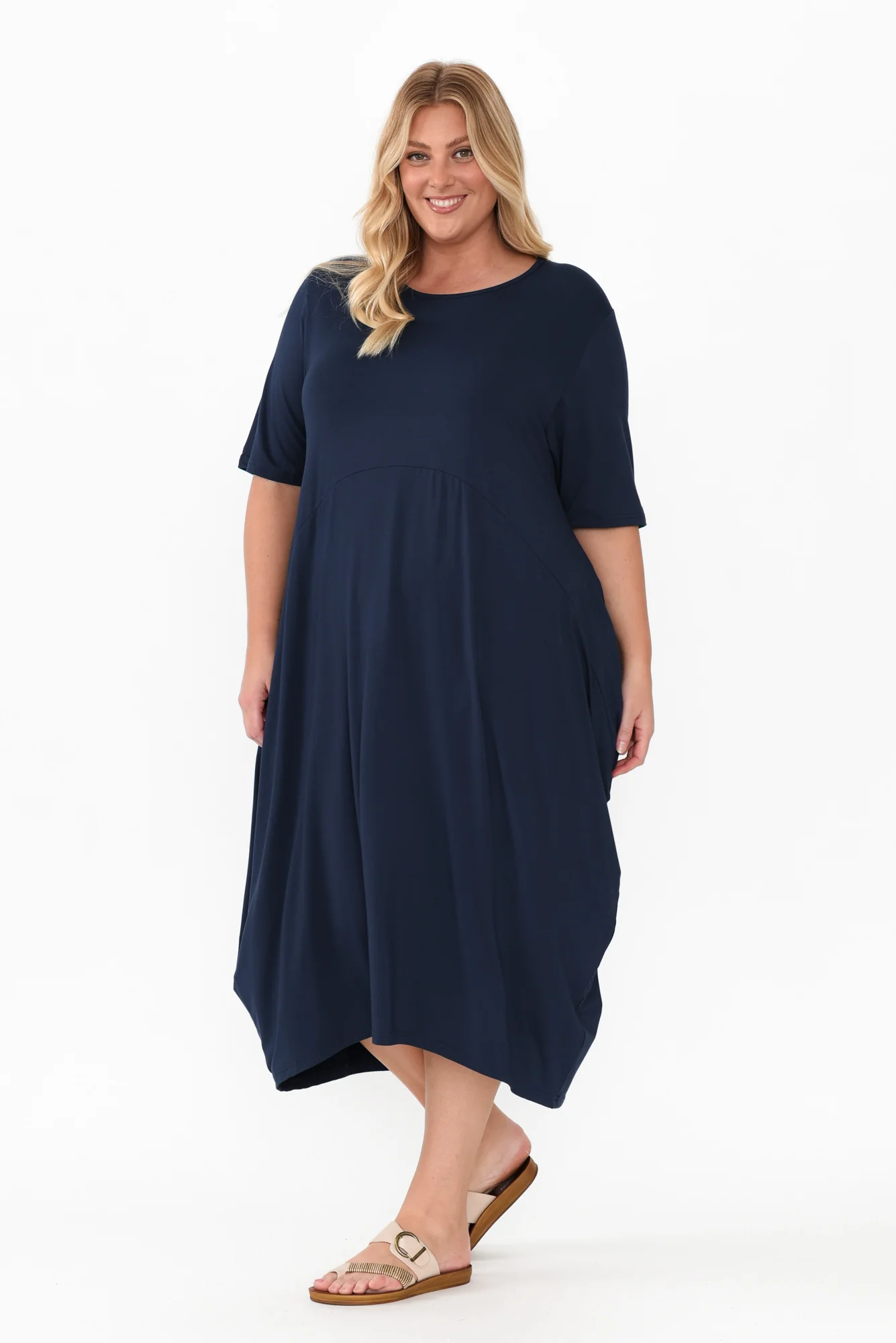 Samiya Navy Bamboo Dress