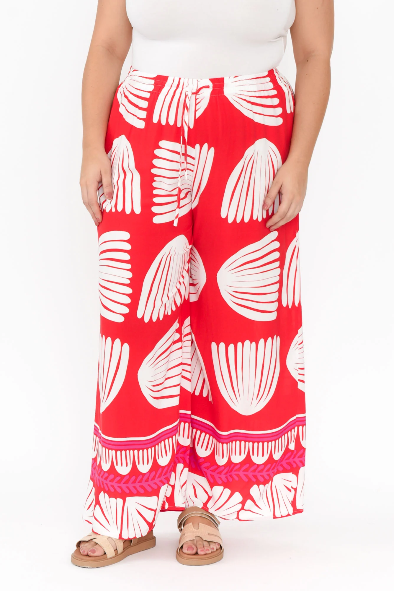 Olinda Red Shell Drawstring Pants