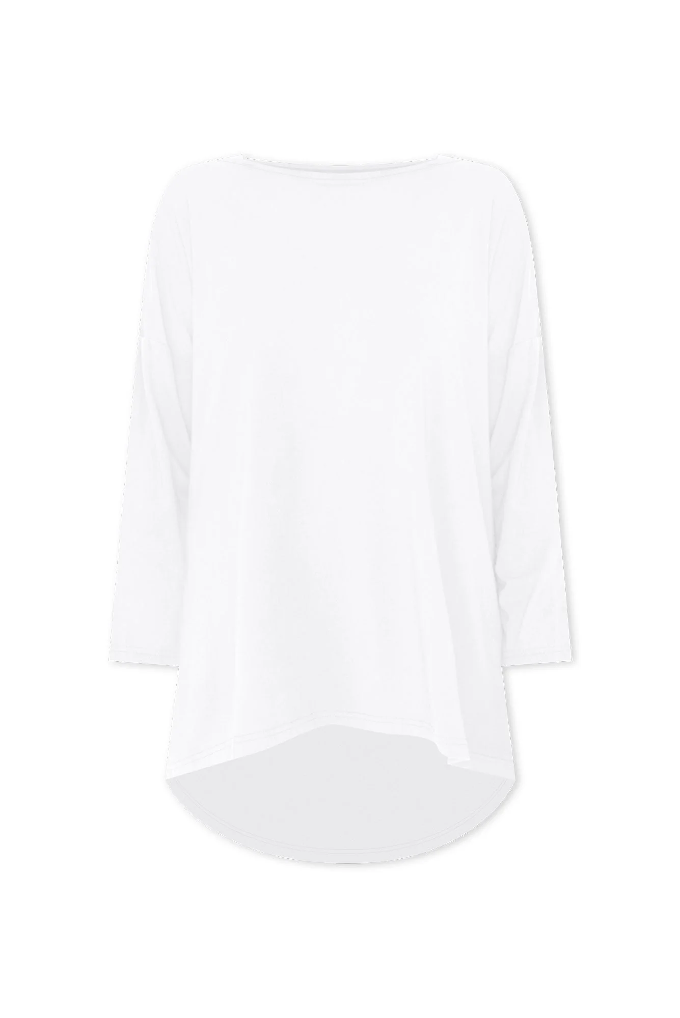 Anakin White Hi Lo Bamboo Top