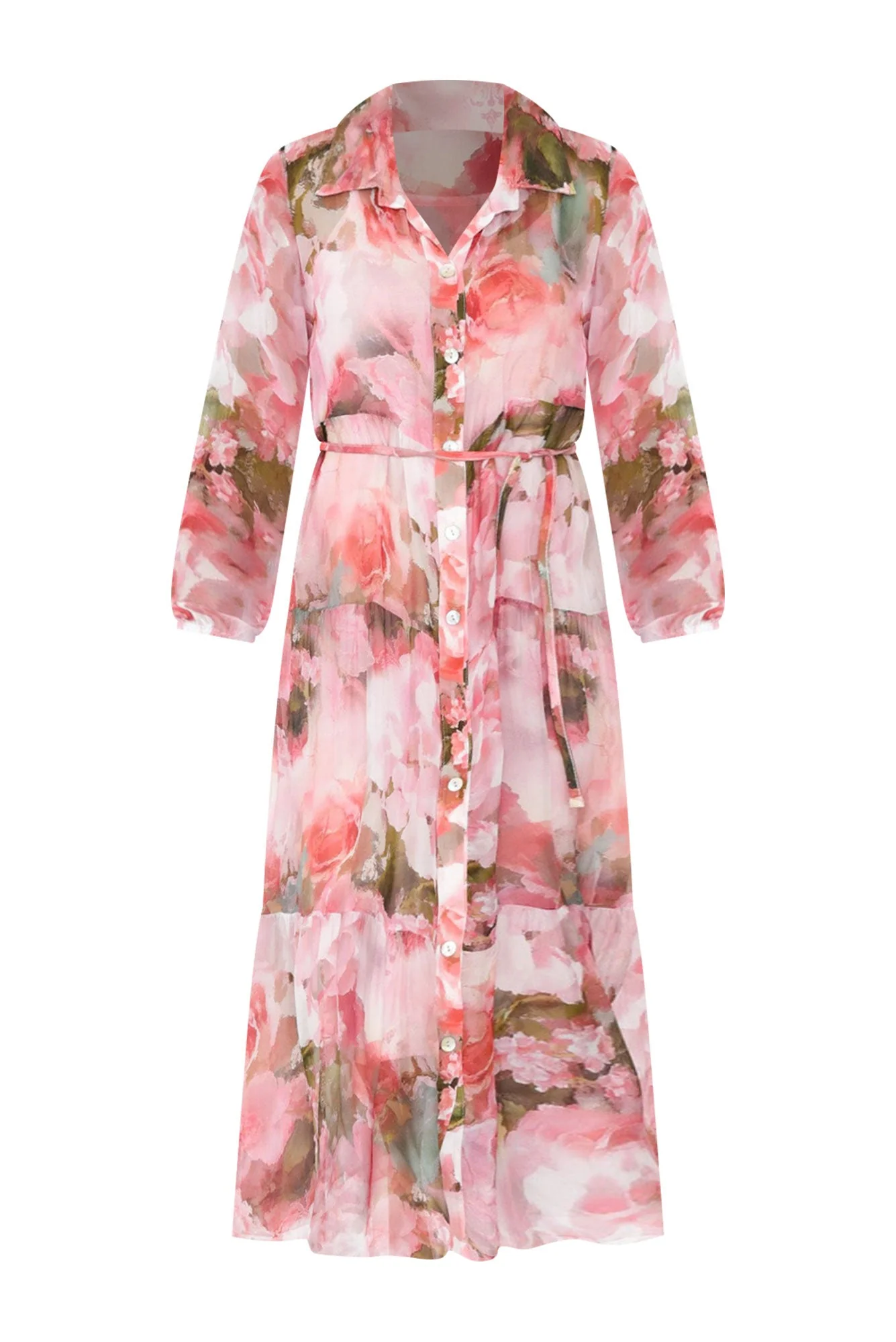 Orla Pink Floral Silk Blend Dress
