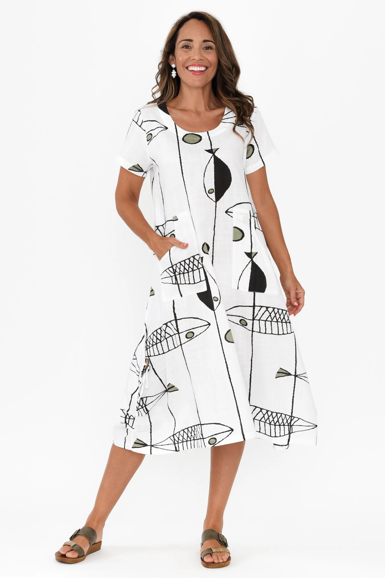 Lula White Sea Linen Cotton Dress