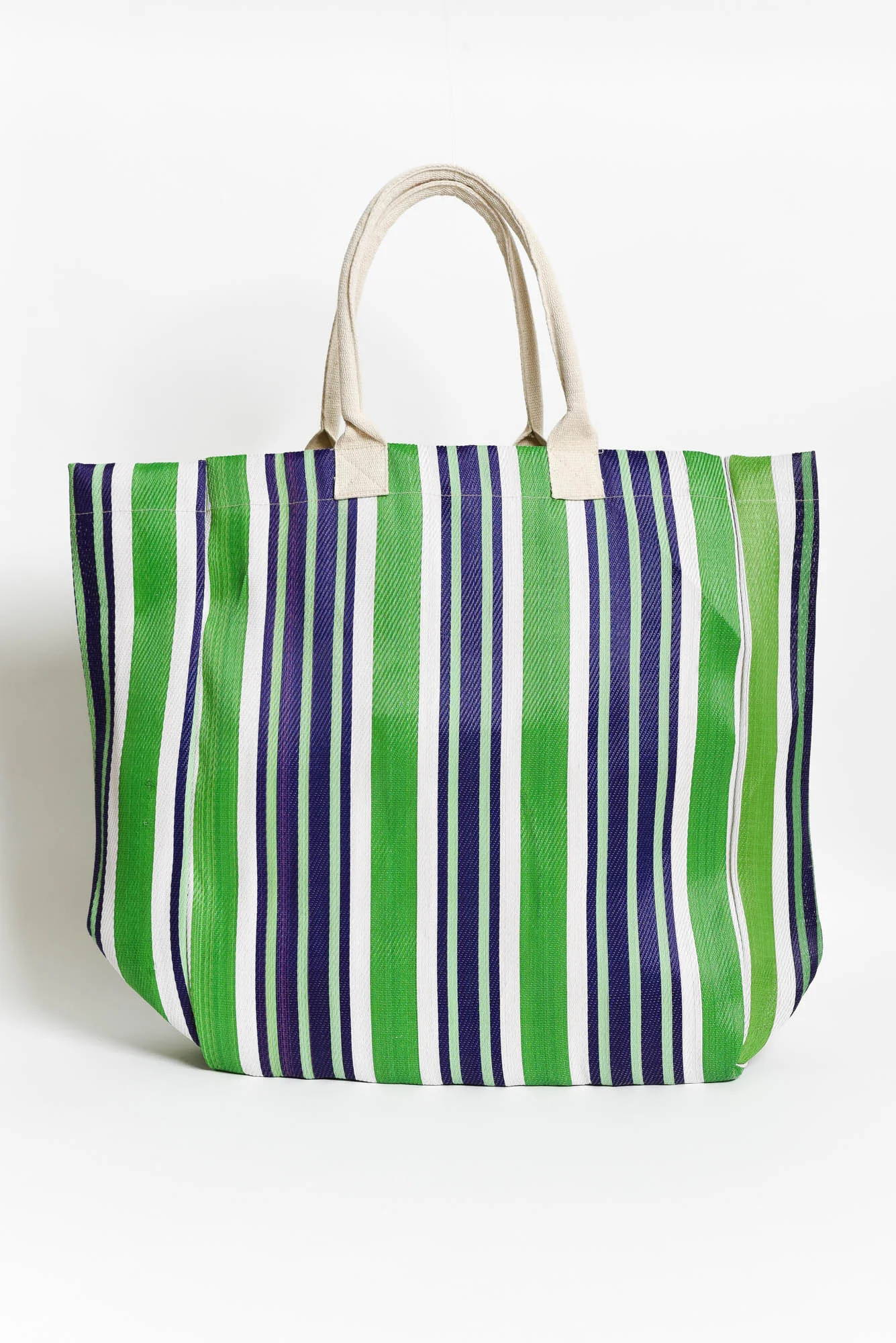 Lochan Green Stripe Large Tote Bag