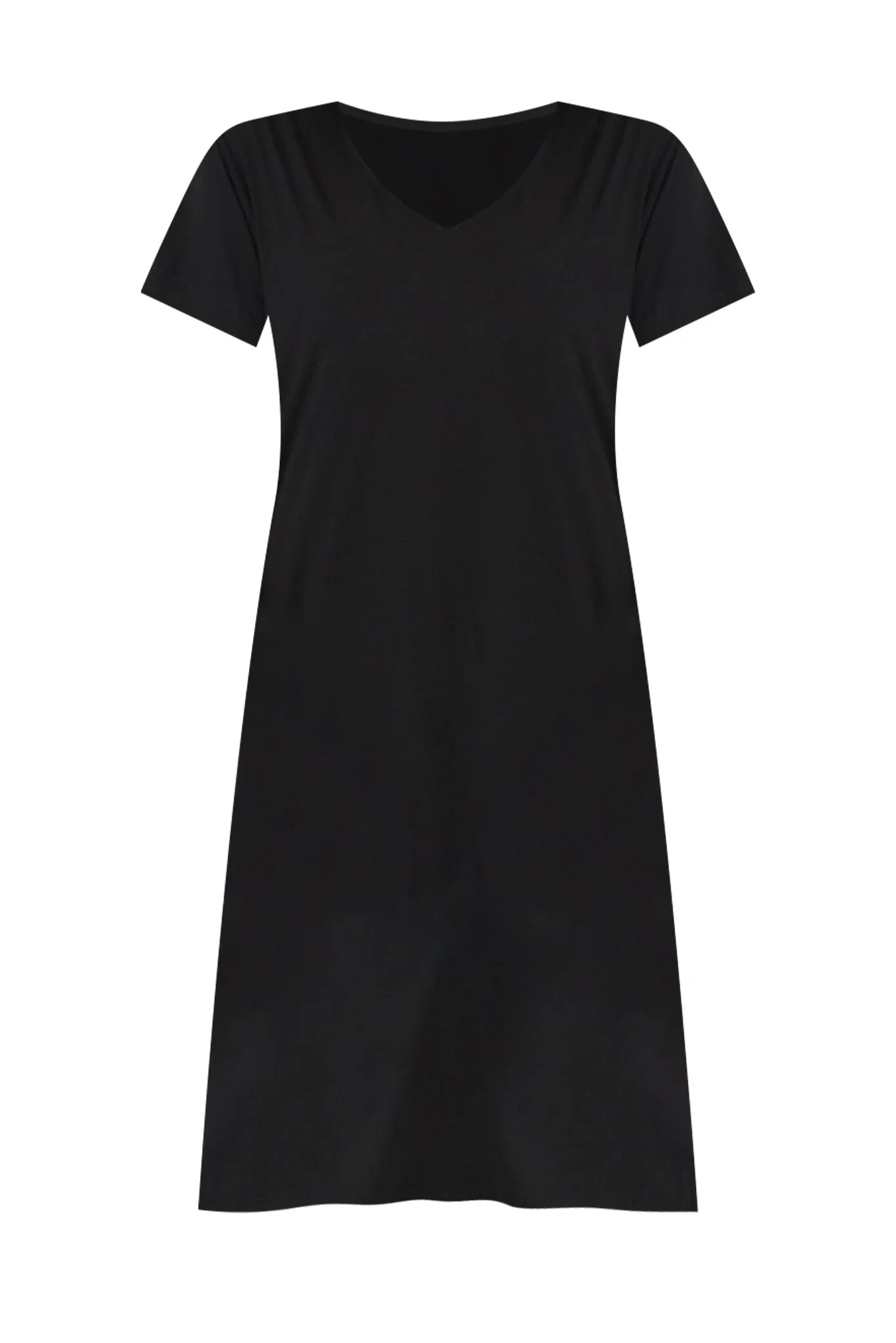 Tiffany Black Bamboo Tee Dress