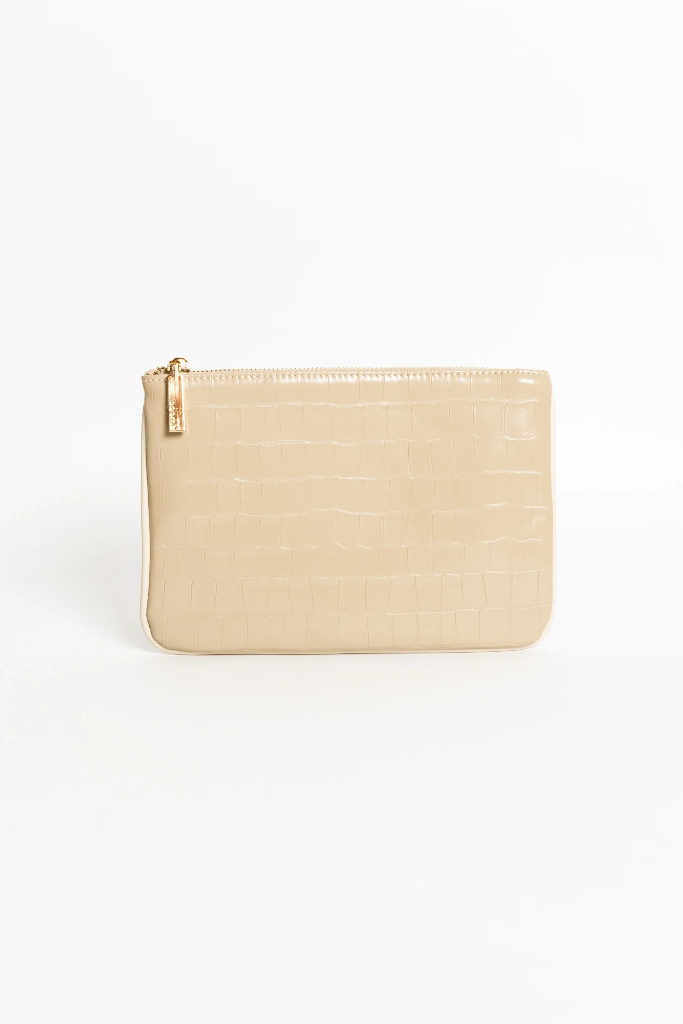 Aviana Cream Croc Pouch