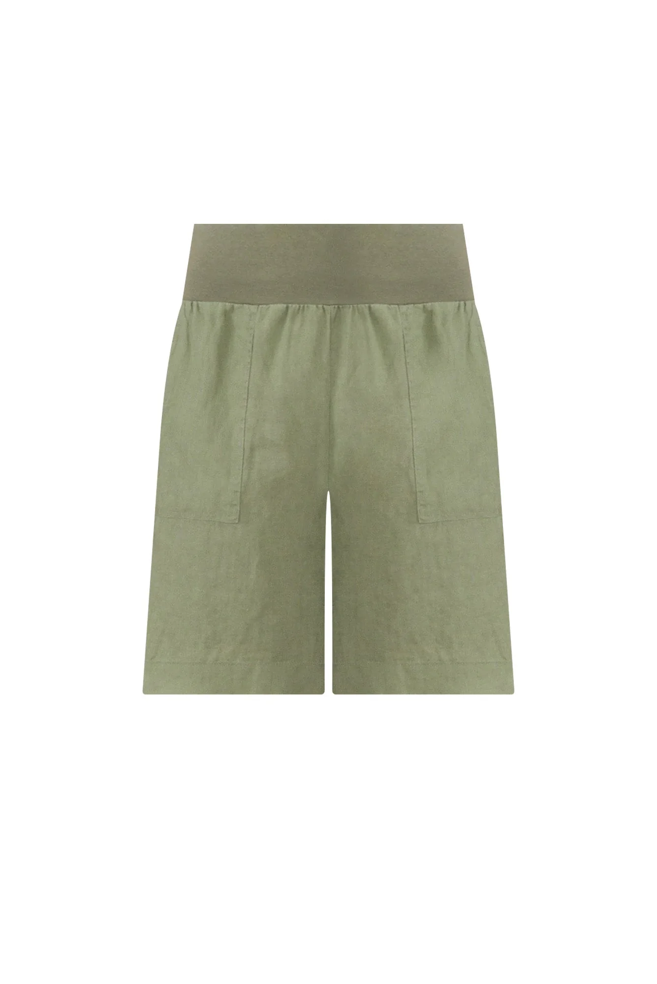 Aster Khaki Linen Shorts