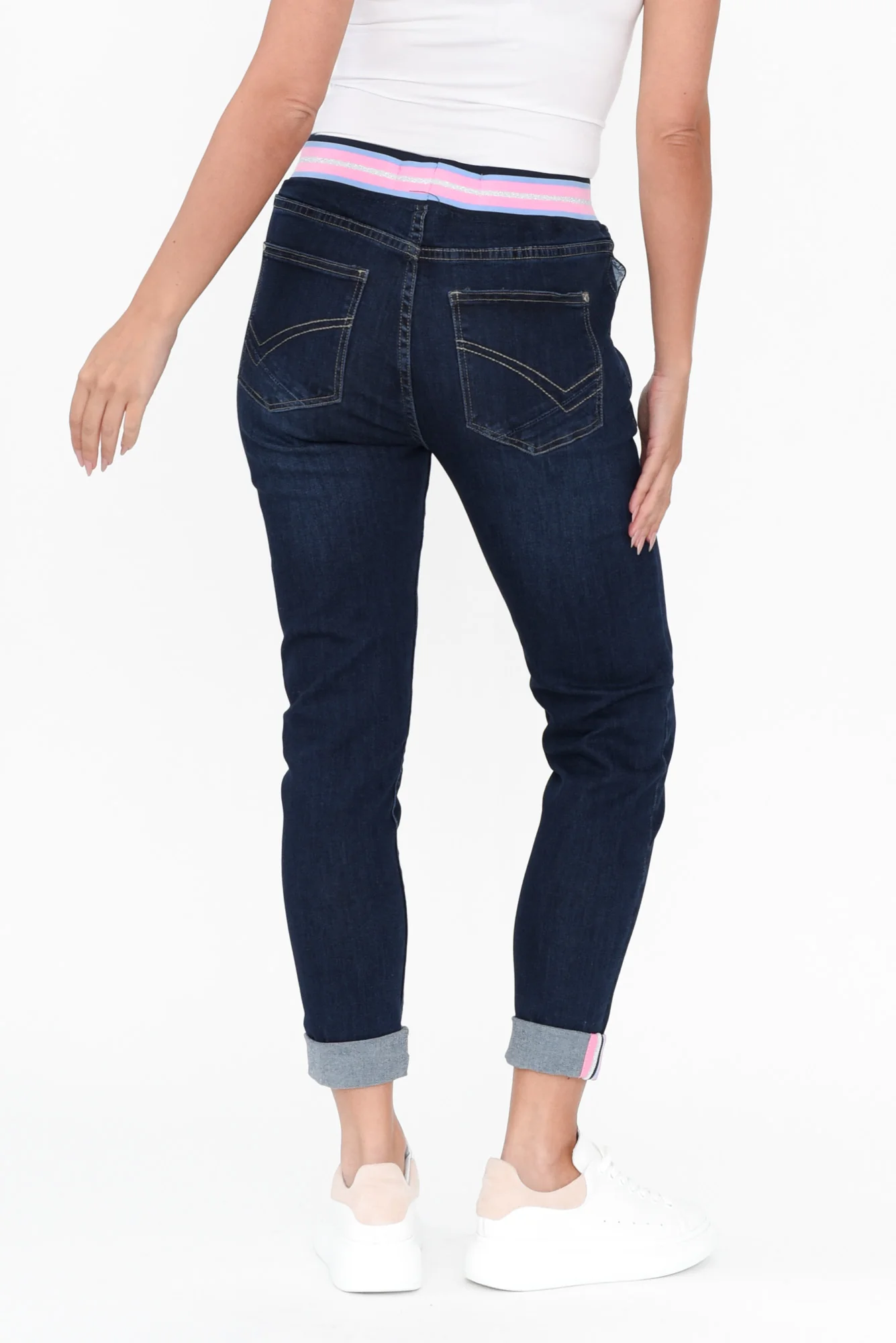 Arielle Dark Denim Jogger Pants
