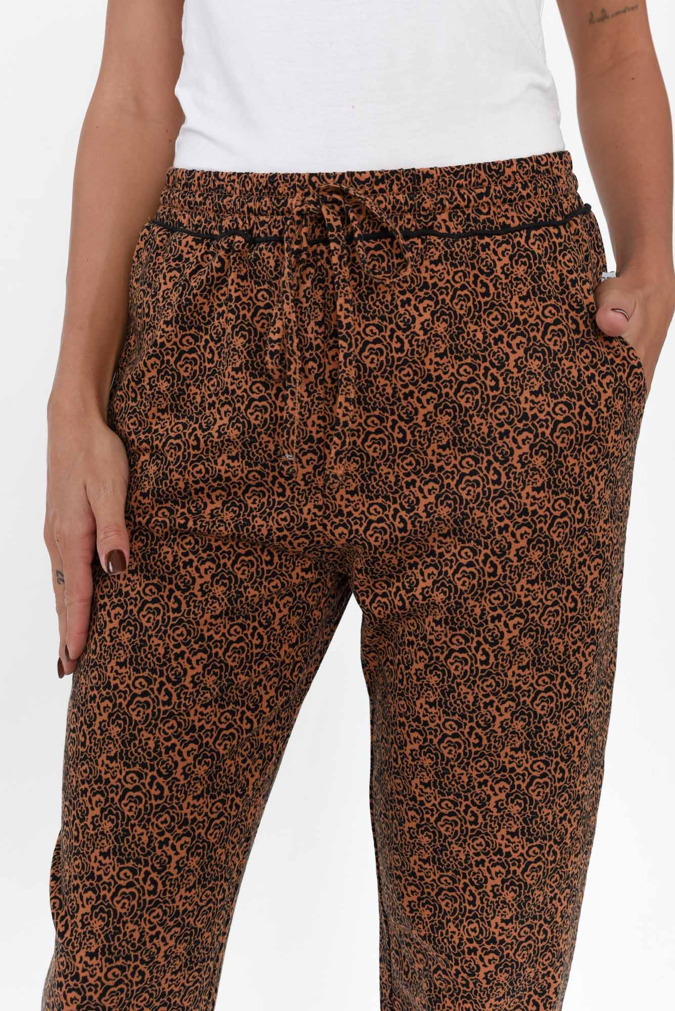 Jordan Rust Abstract Drawstring Pants