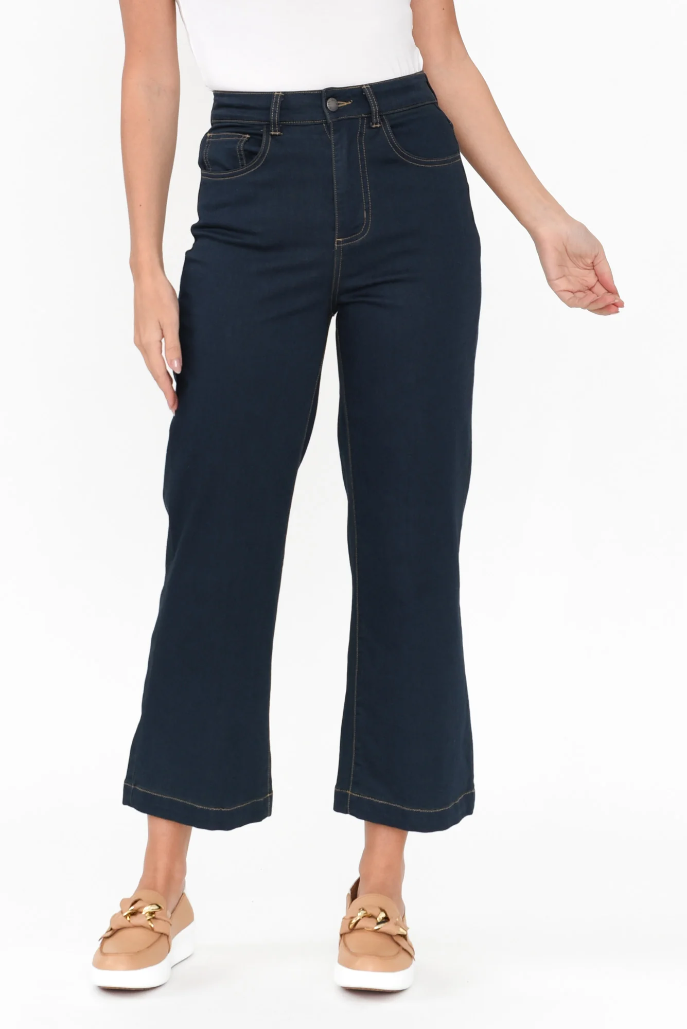 Winnie Dark Denim Wide Leg Jeans