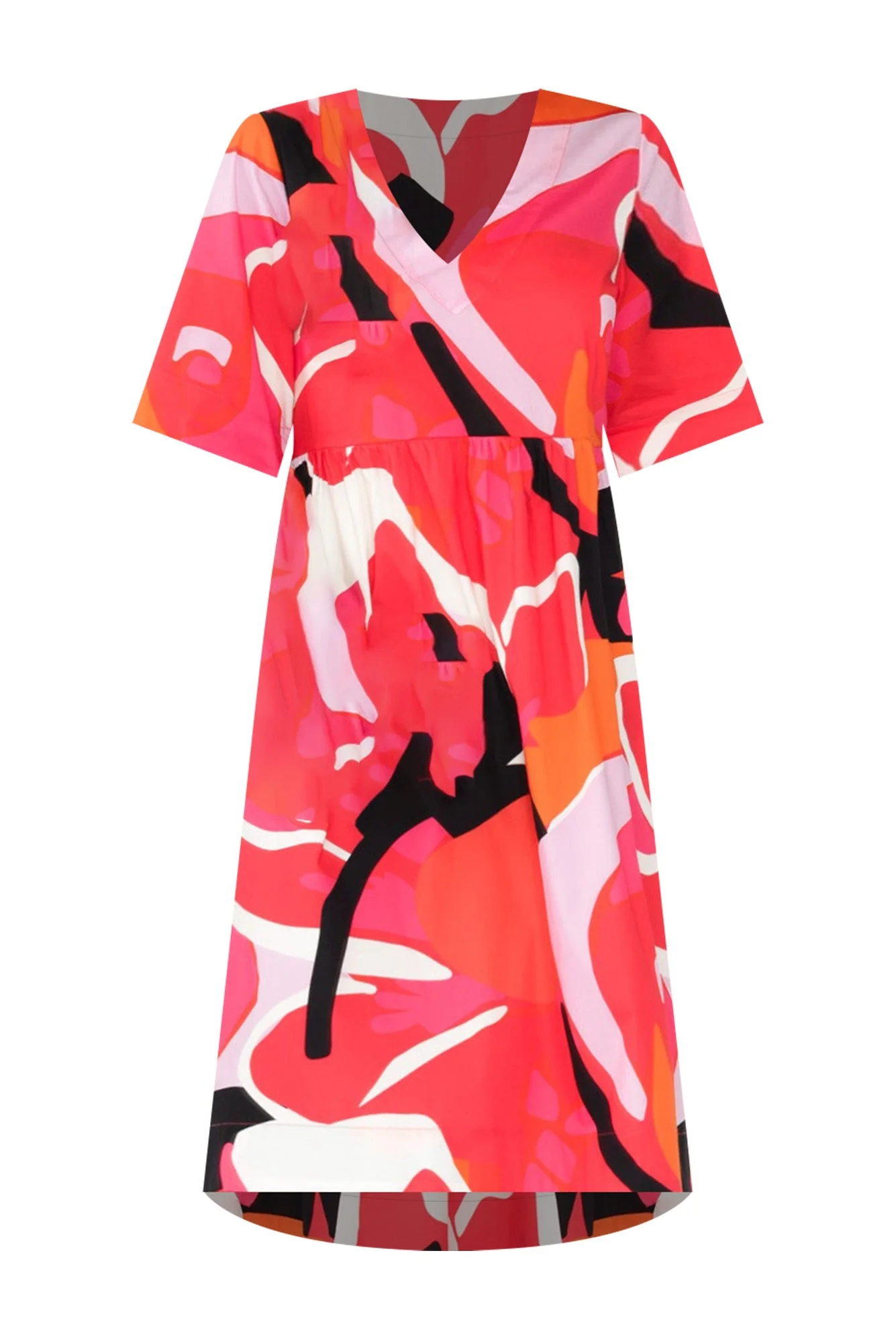 Brightside Pink Abstract Cotton Dress