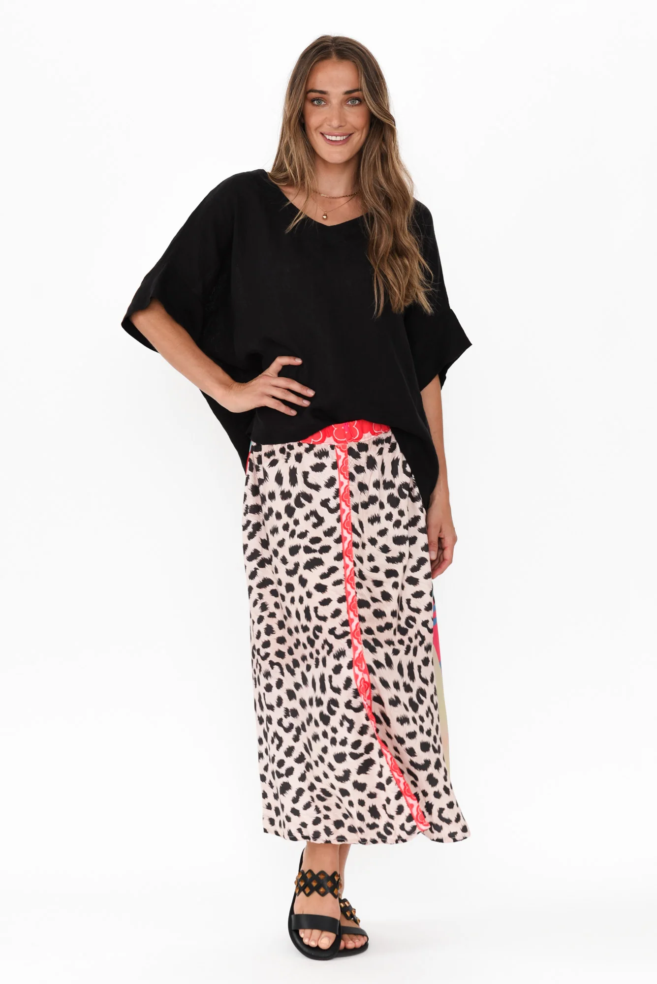 Sulky Red Leopard Skirt