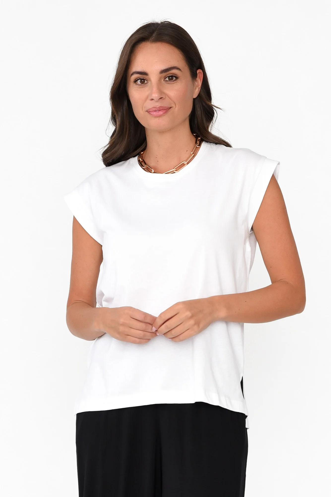 Michaela White Cotton Top